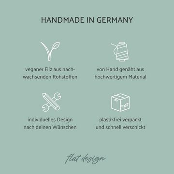 flat.design Handyhülle pflanzlicher Filz (vegan) für Oppo Reno9 Pro+, Schutzhülle Filzhülle Filztasche Filz Hülle Tasche handmade in Germany