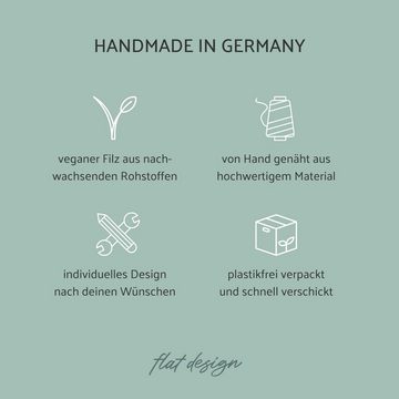 flat.design Handyhülle pflanzlicher Filz (vegan) für Xiaomi Redmi 9C, Schutzhülle Filzhülle Filztasche Filz Hülle Tasche handmade in Germany