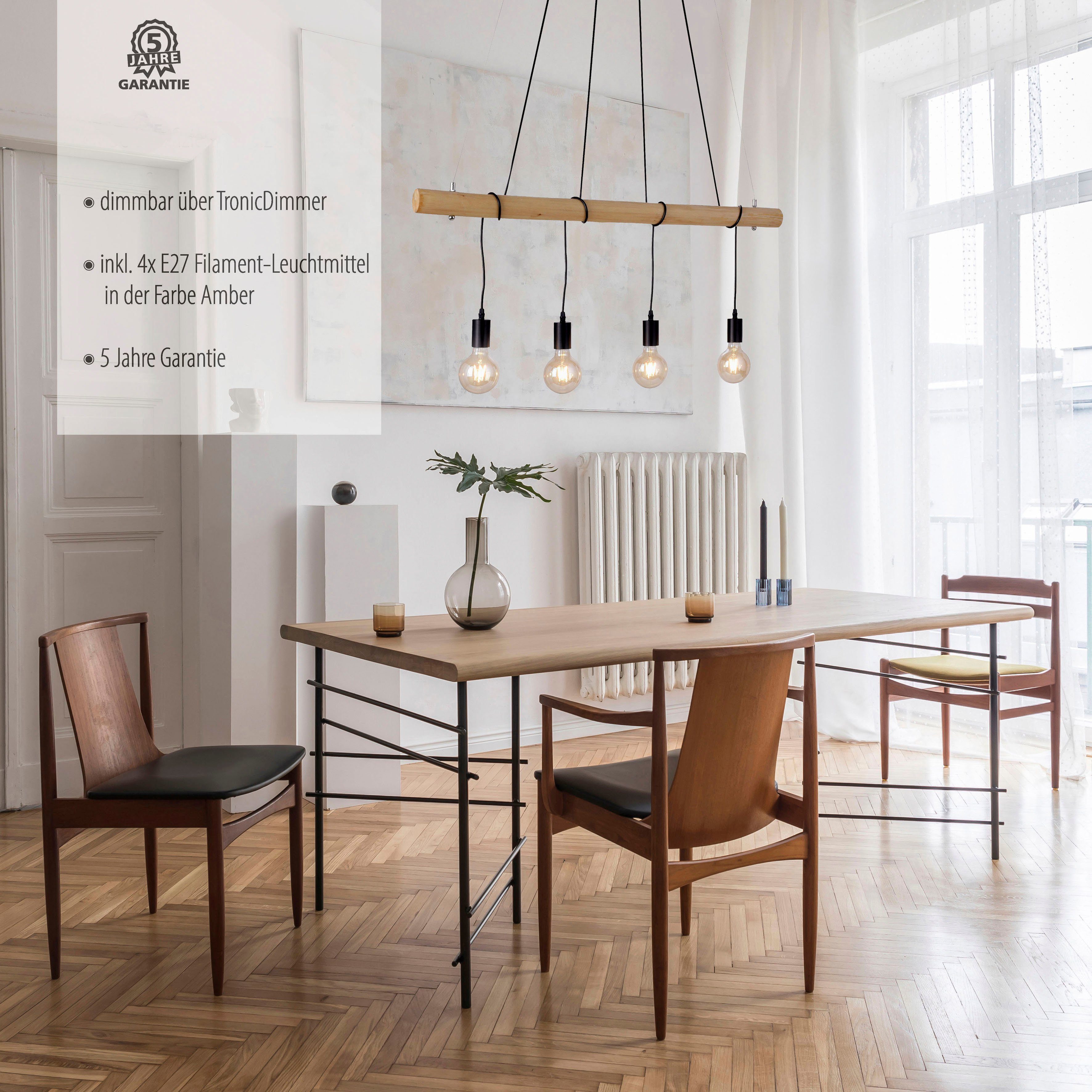 JUST LIGHT Pendelleuchte TERO, LED wechselbar, Warmweiß, dimmbar über TronicDimmer, inkl. LED Leuchtmiitel