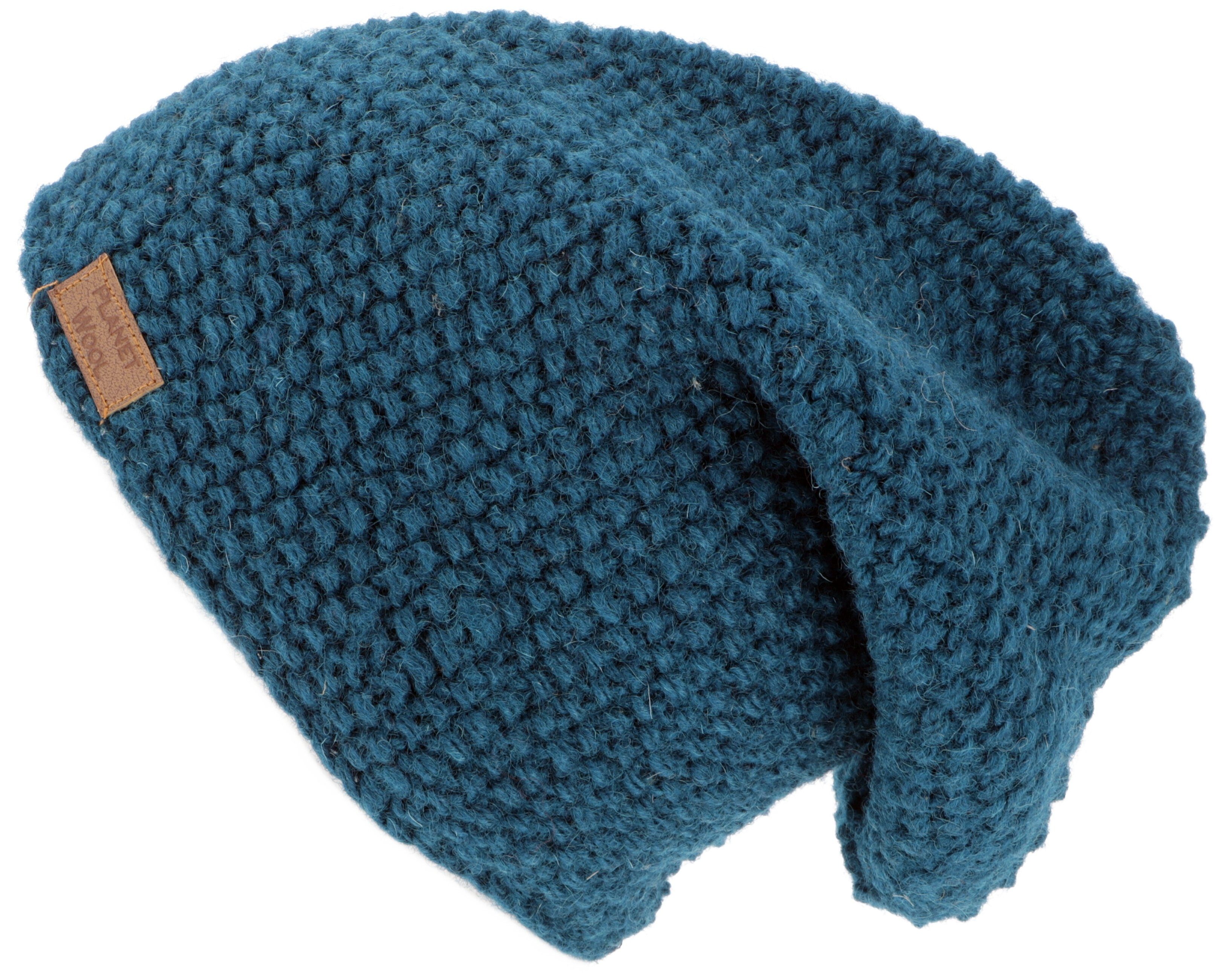Strickmütze Lange Beanie Mütze, handgestrickte Mütze aus..