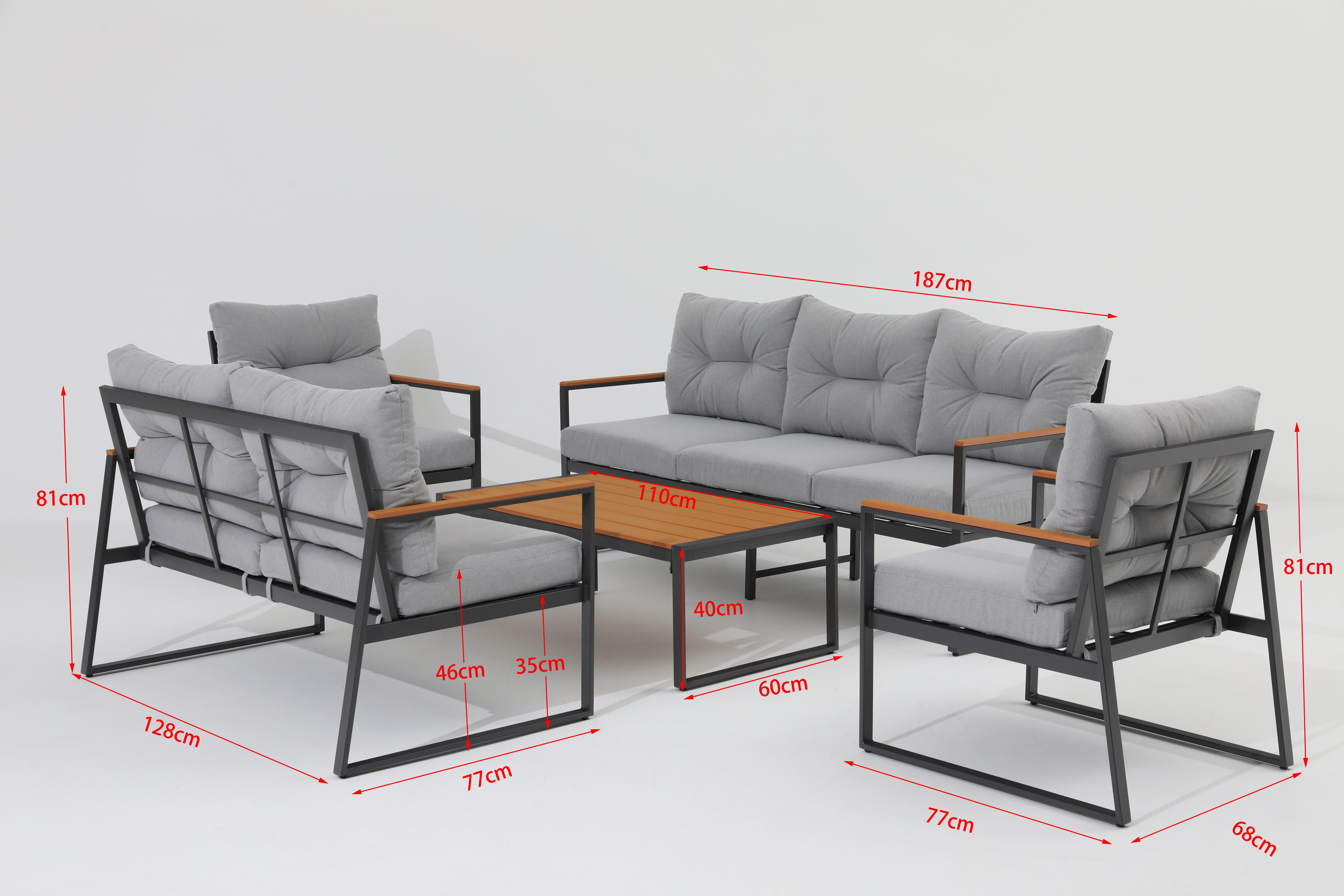Gardissimo Gartenlounge-Set "Prato" Lounge / Gartenmöbelset, günstig online kaufen