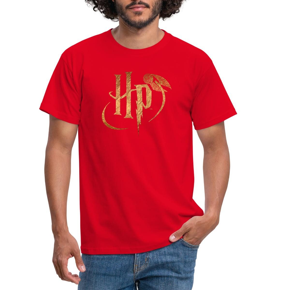 Spreadshirt T-Shirt Harry Potter HP Logo Männer T-Shirt (1-tlg)
