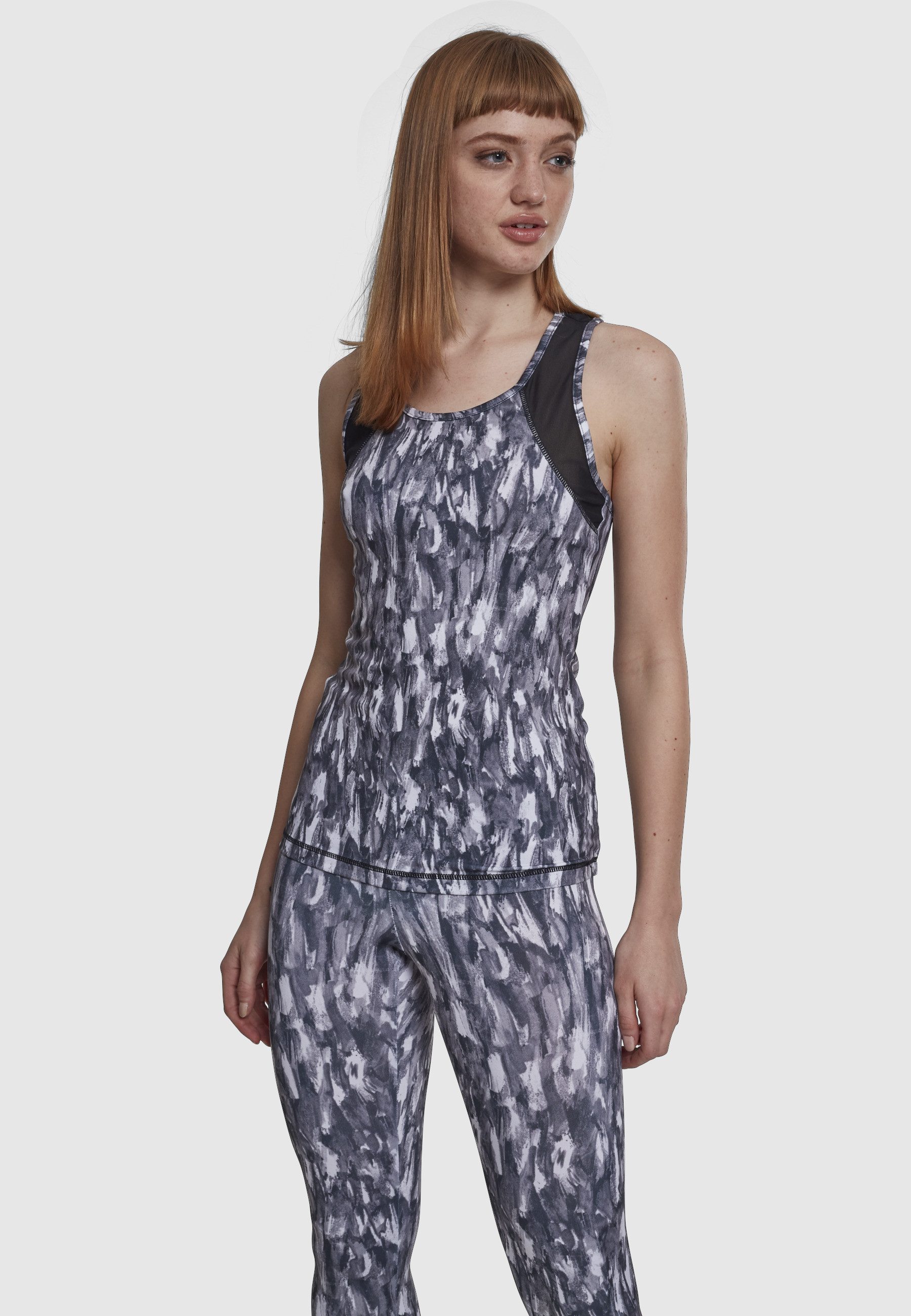 URBAN CLASSICS Tanktop Urban Classics Damen Ladies Active Graphic Top (1-tlg)