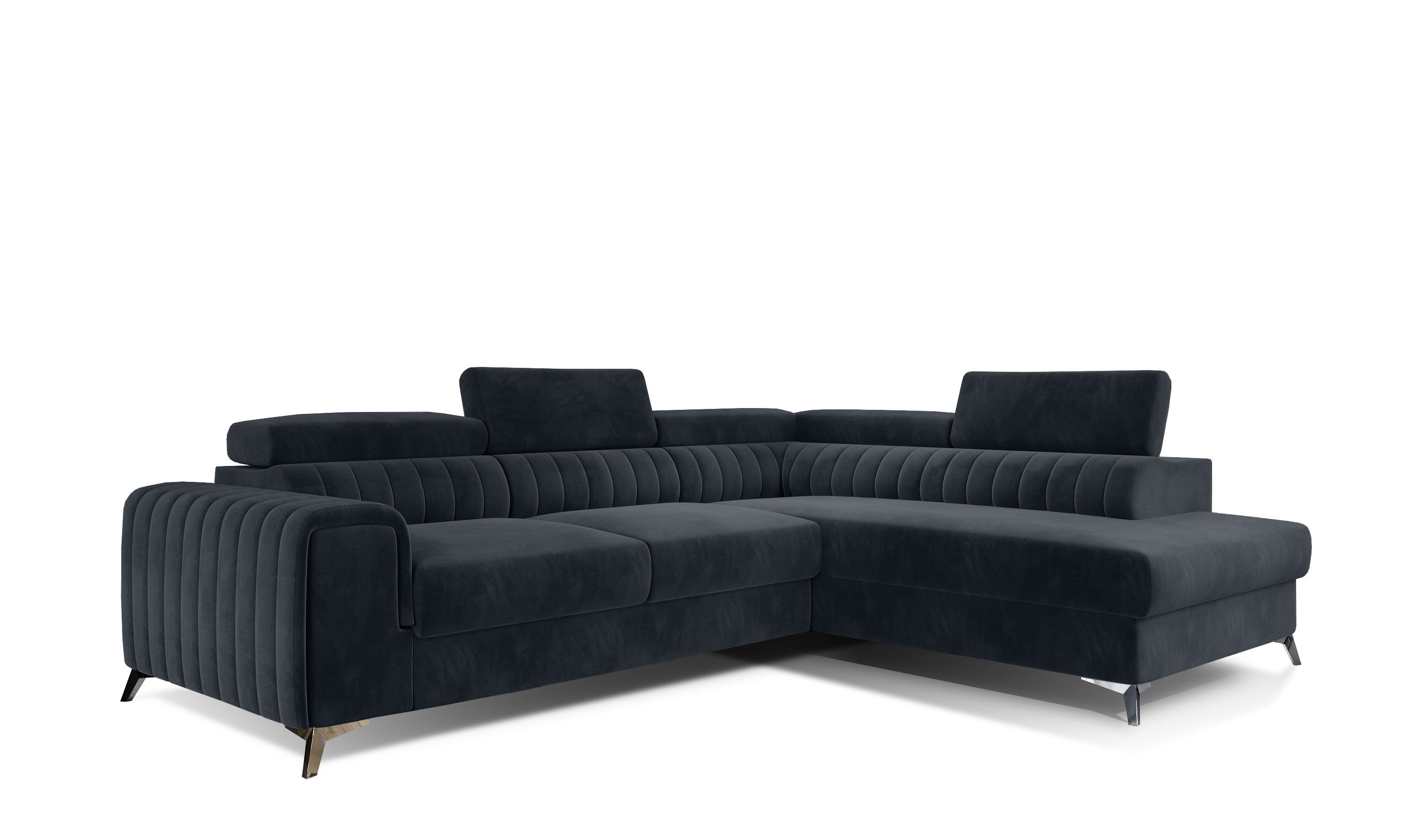 MOEBLO Ecksofa OLIVIER, stilvolle Wohnlandschaft in L-Form mit Schlaffunktion und Bettkasten – komfortables Schlafsofa für Ihr Wohnzimmer, Couch für Wohnzimmer, Schlafsofa Sofagarnitur L-Form Wohnlandschaft mit Bettfunktion, mit Schlaffunktion