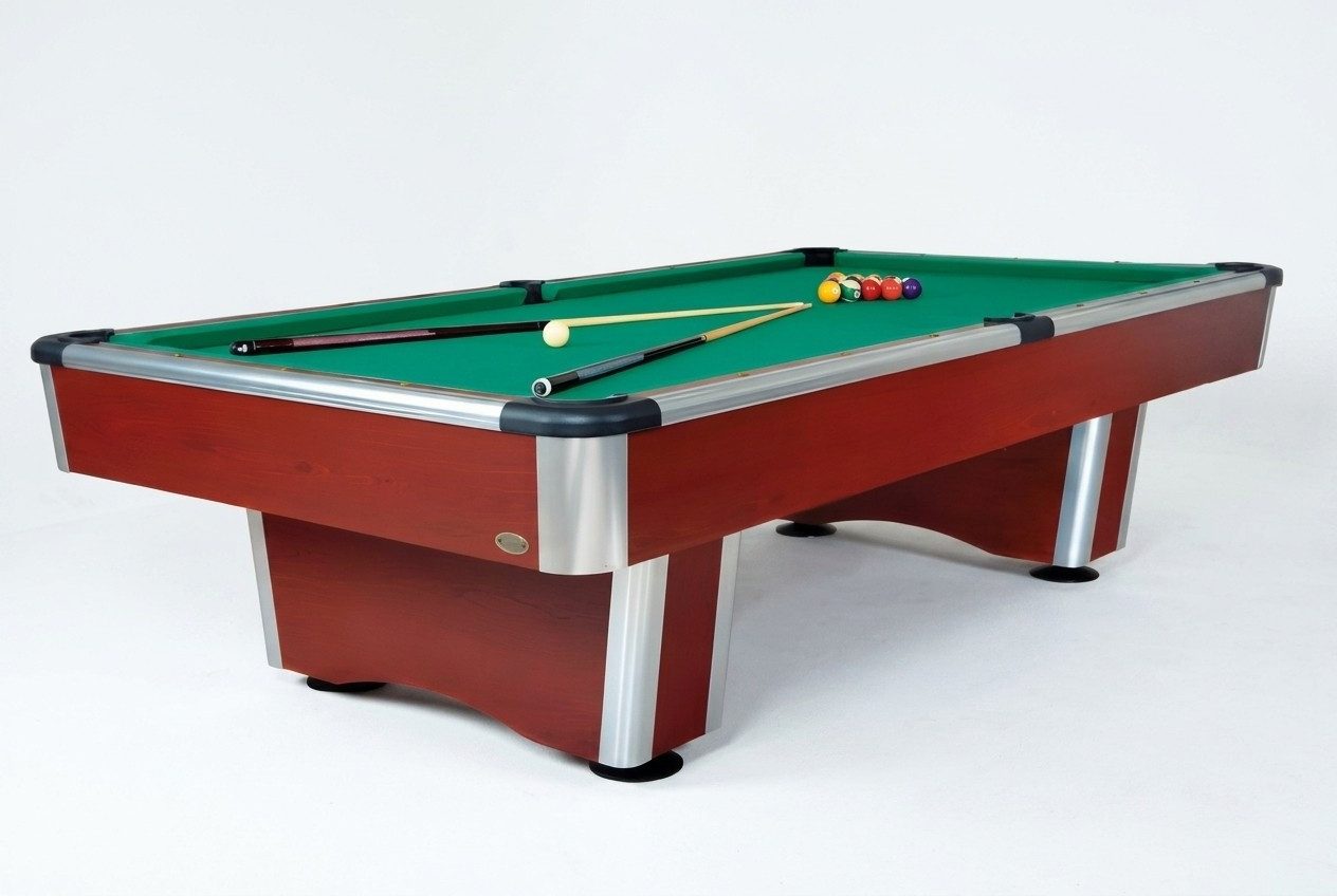 Xlmoebel Billardtisch Moderner brauner Billardtisch aus Massivholz und Aluminium, Made in Europa