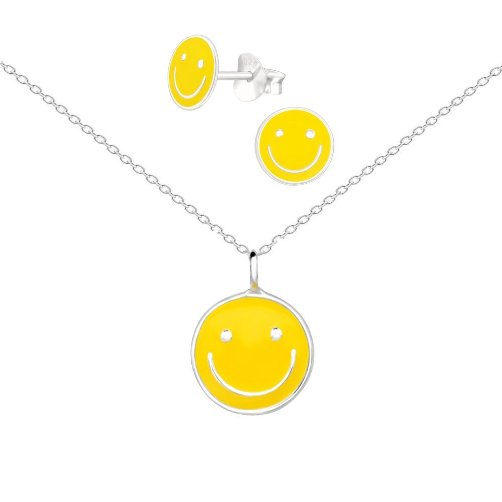 ALEXANDER YORK Schmuckset Schmuckset, SMILEY gelb, 4-tlg.
