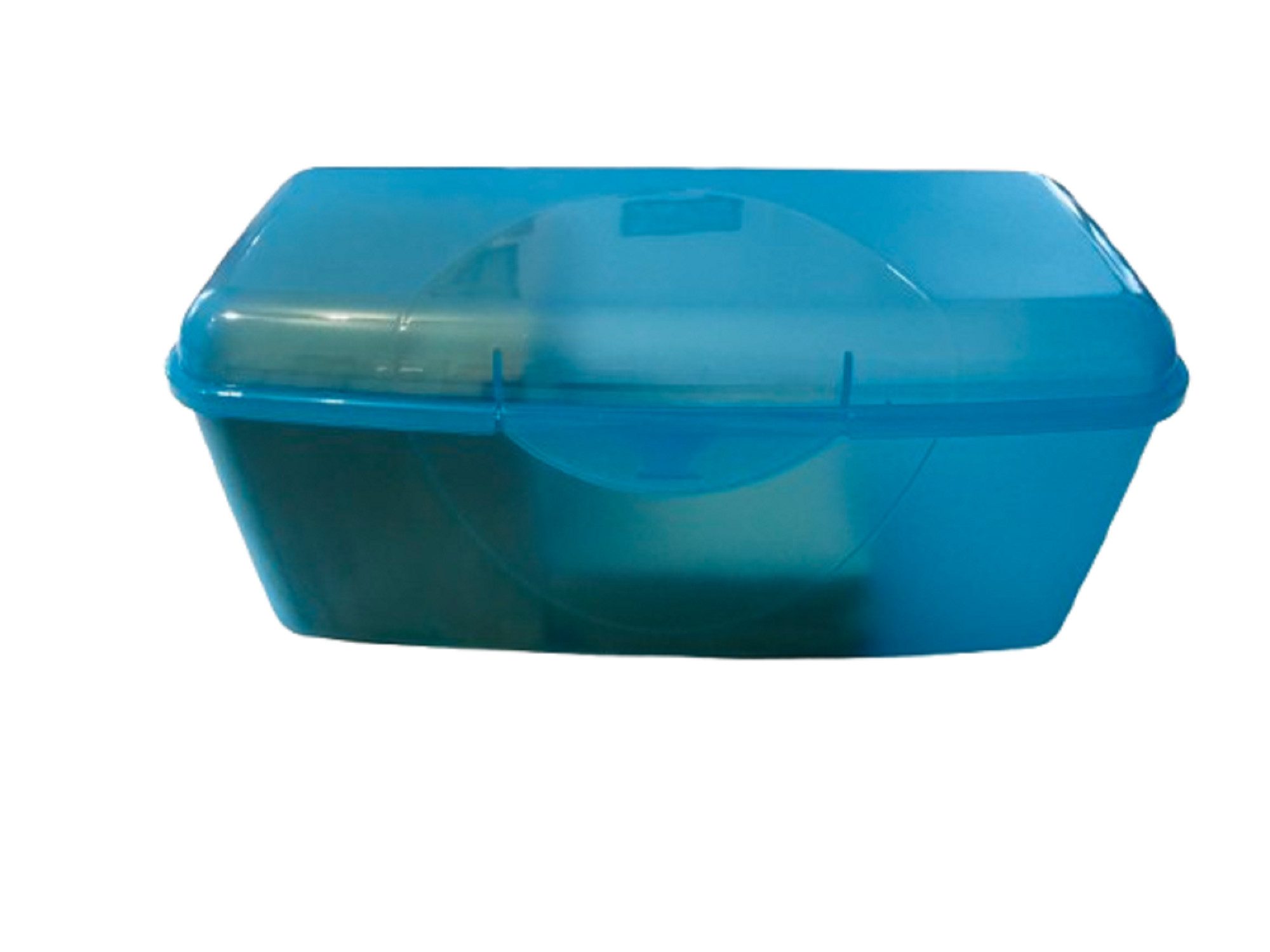 Lomatek Vorratsdose Toastbrotbox mit Klickverschluss, Kunststoff BPA-frei, blauaqua
