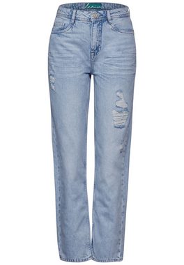 STREET ONE Straight-Jeans mit Löcher-Used-Look