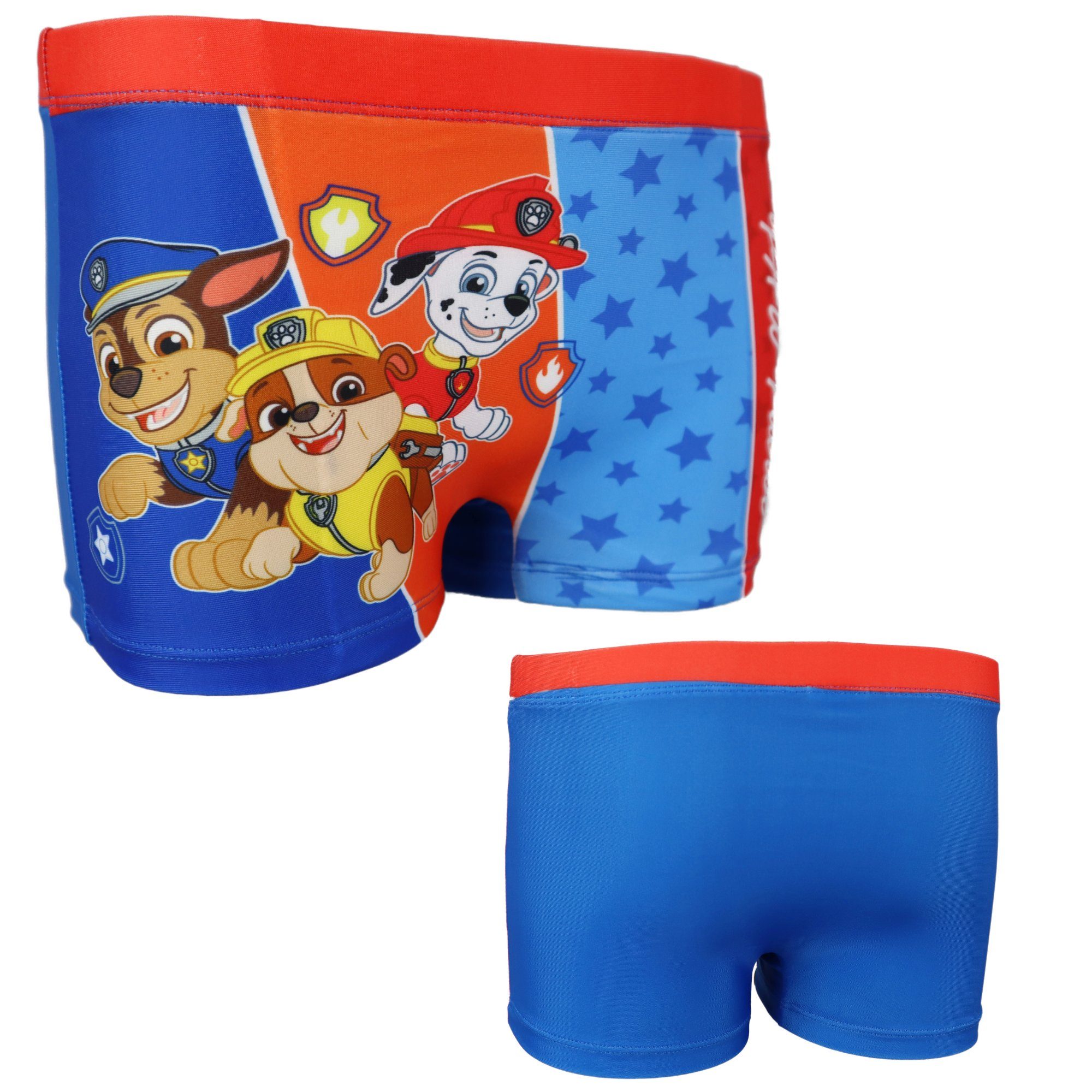 PAW PATROL Badehose Marshall Gr. bis Chase Bademode 128 Jungen Kinder Rot Rubble 98