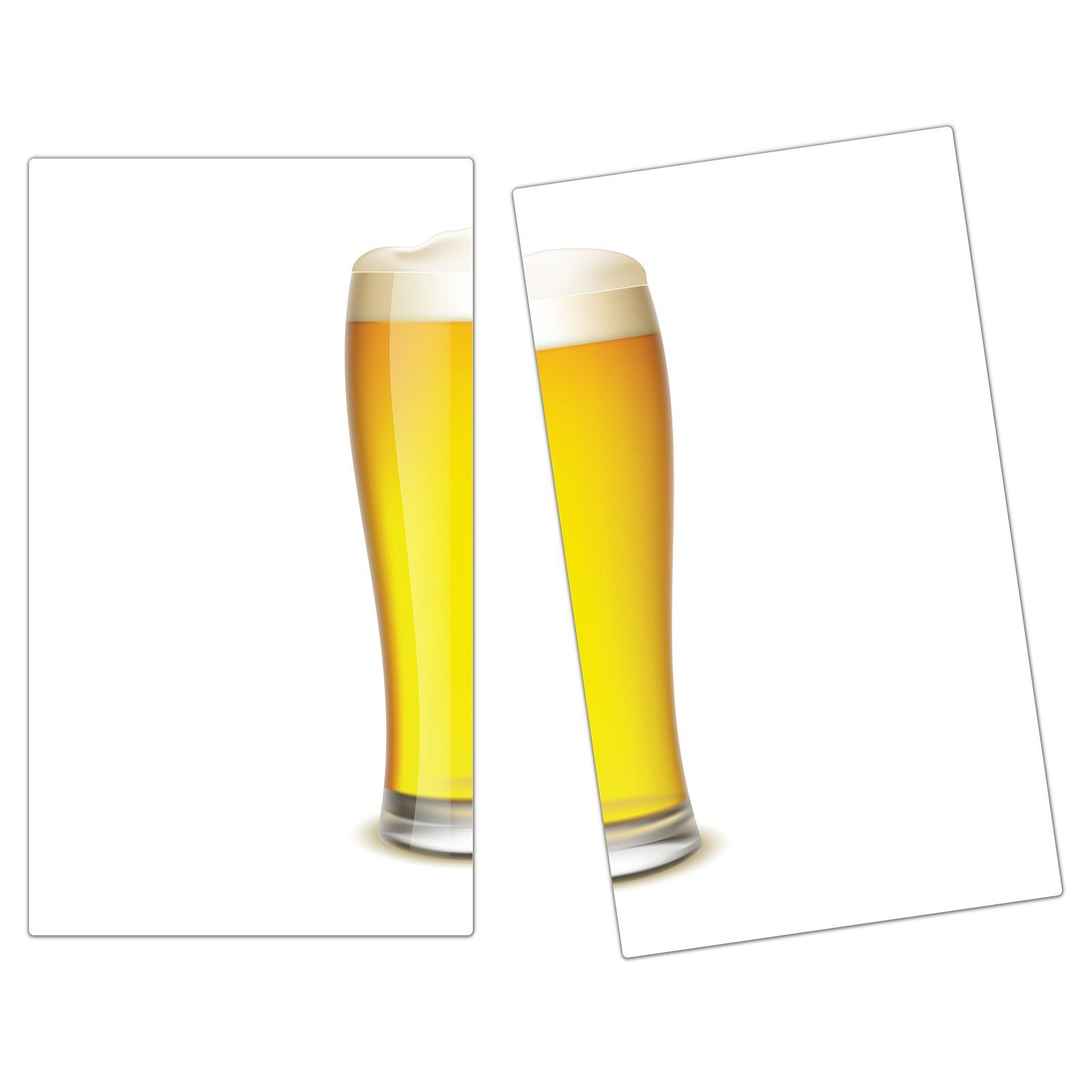 Herdabdeckplatte Aus Glas, 2-teilig, 60x52 Cm – Spritzschutz Für Ceran & Induktion, Motiv Kaffeebohnen