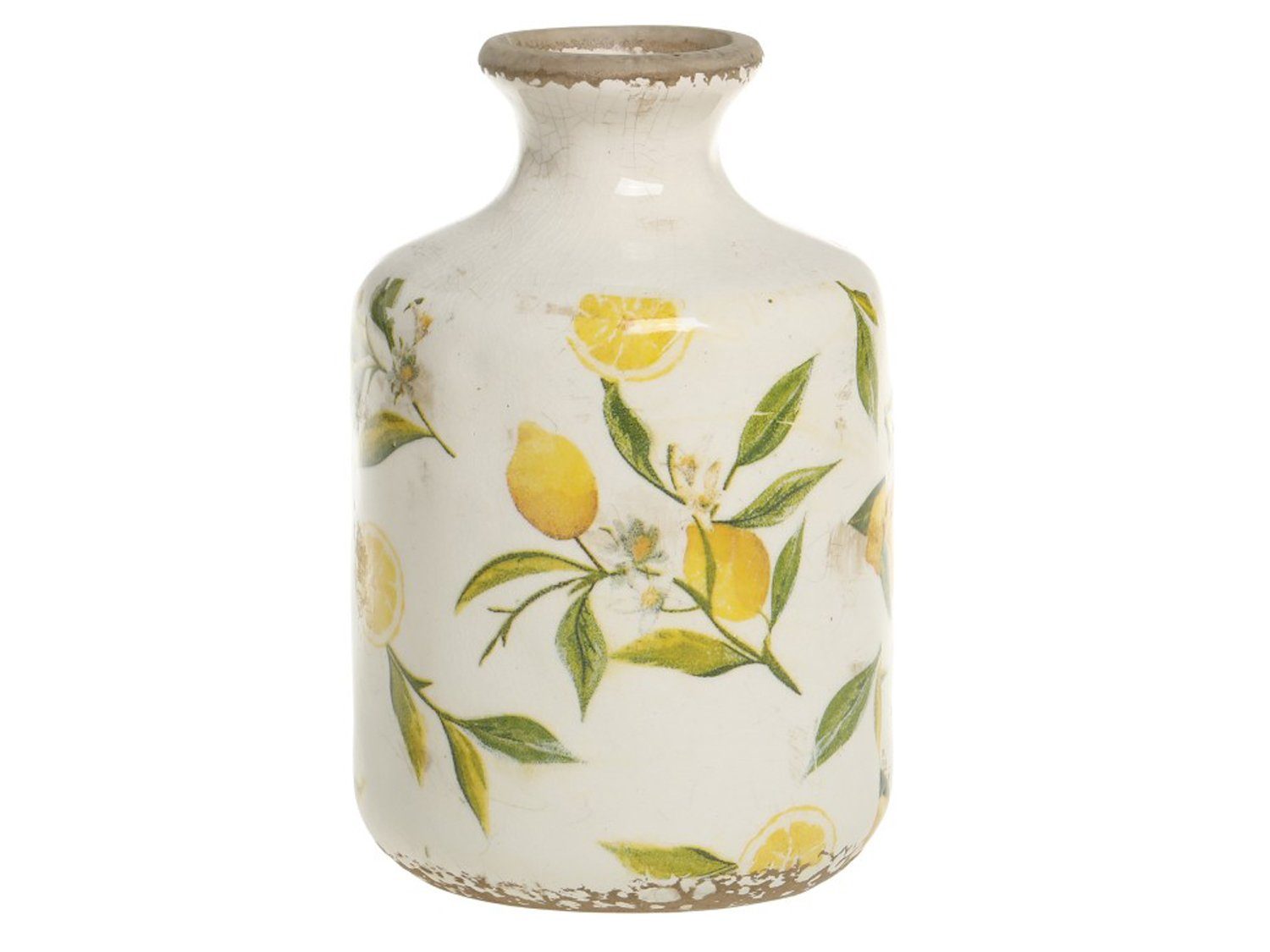 Dekovase Chic Antique * Limone Flaschenvase Vase H17/D10 cm antique creme