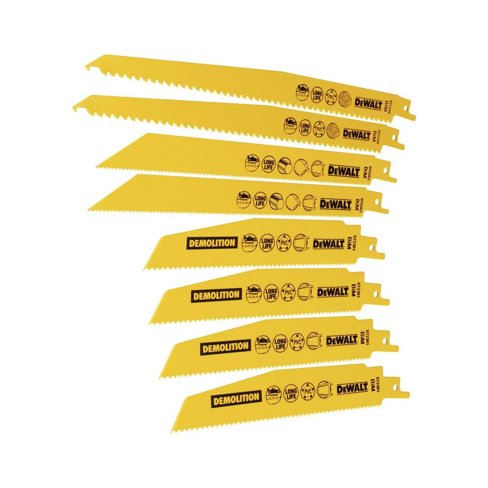 DeWalt Säbelsägeblatt DEWALT DT2442-QZ Saebelsaegeblaetter BIM, Set 8-tlg. 8 St.