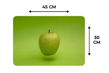 Platzset, Obst - Apfel - Grün, MuchoWow, (6-St), Platzset, Platzdecken, Platzmatte, Tischmatten, Schmutzabweisend