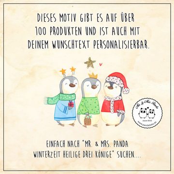 Mr. & Mrs. Panda Metallschild DIN A6 Winterzeit Heilige drei Könige - Weiß - Geschenk, Türschild, H, (1 St)