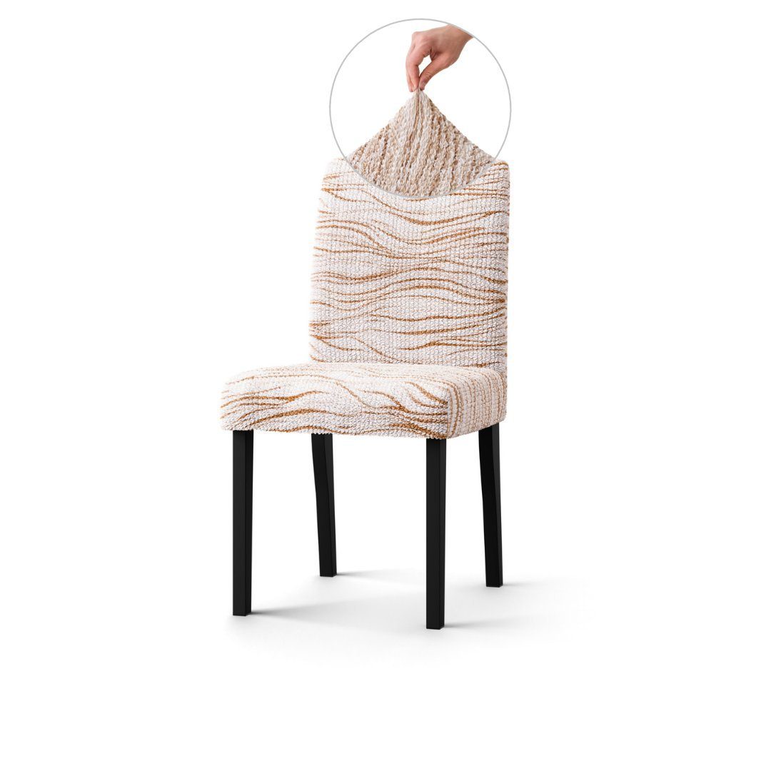 Stuhlhusse Stuhlbezug 2-er, 4-er oder 6er Set, italienische Handarbeit, Paulato by GA.I.CO, blickdichte, widerstandsfähige Mikrofaser in diversen Ausführungen