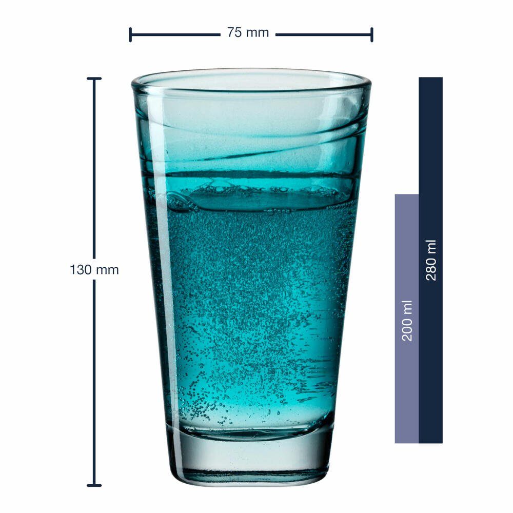 LEONARDO Glas Vario Struttura türkis 280 ml, Glas