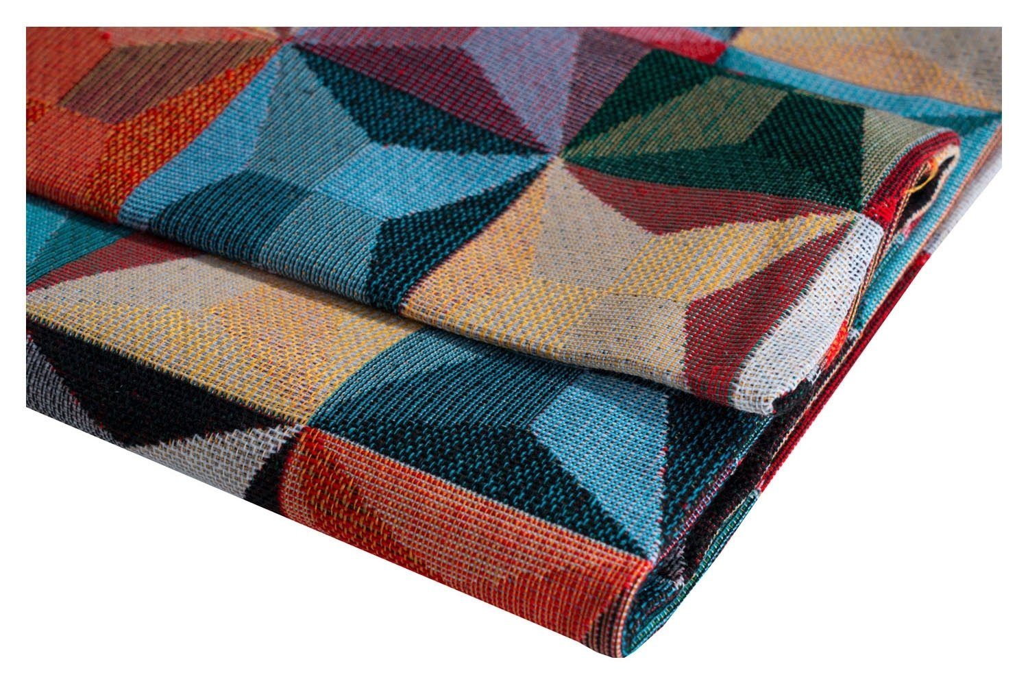Kissenhülle TALEA, B 48 cm x L 48 cm, Mehrfarbig, mit rautenförmigen Sternen