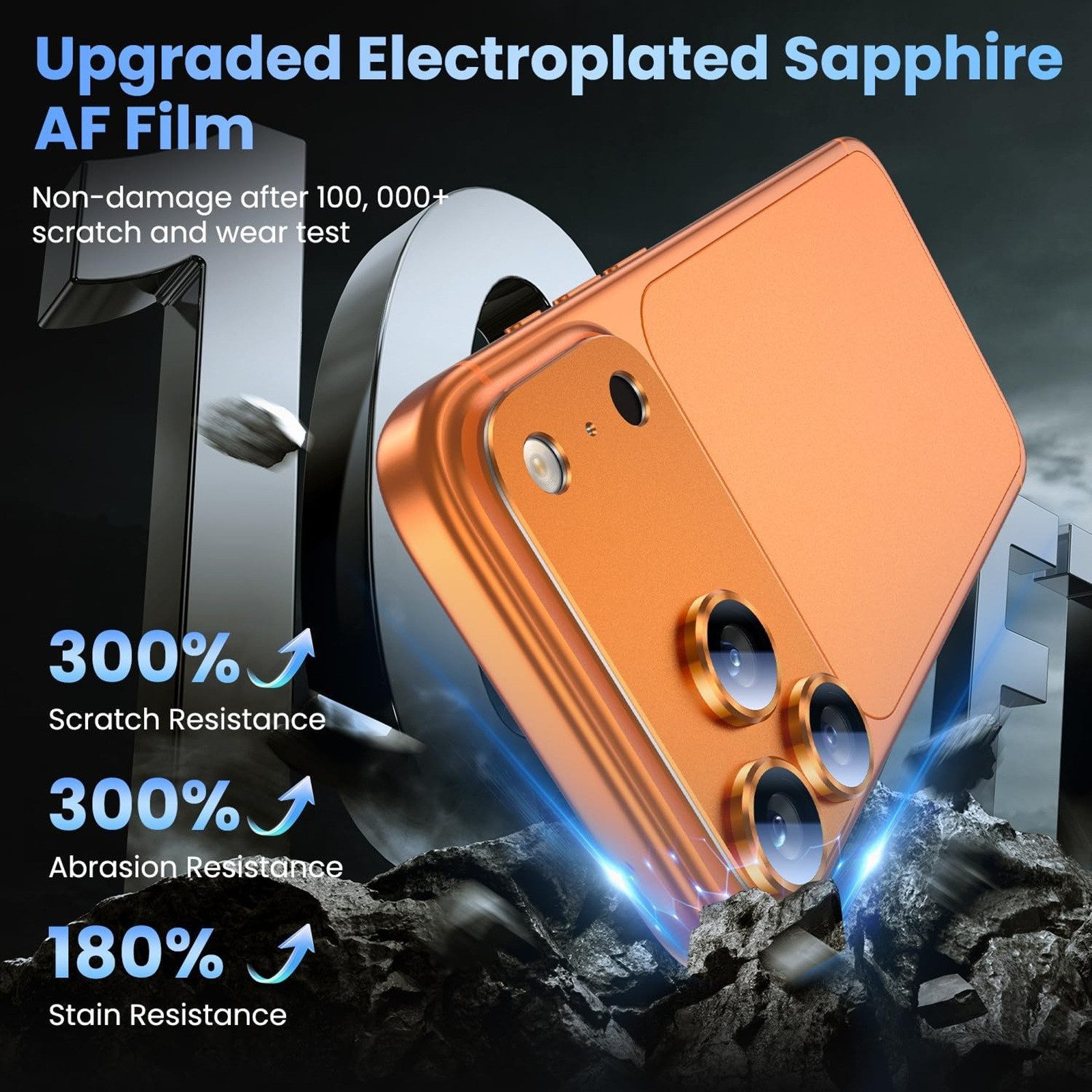Protectorking Kameraschutzglas 1x Kameraschutzglas Kameraschutz Aluminium 9H Glas Kratzfest Blau für iPhone 17 Pro Max, 1 Stück, Kameraschutz, Linsenschutz, Obj – Bild 3 von 5