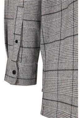 URBAN CLASSICS Langarmhemd Urban Classics Herren Long Oversized Checked Greyish Shirt (1-tlg)