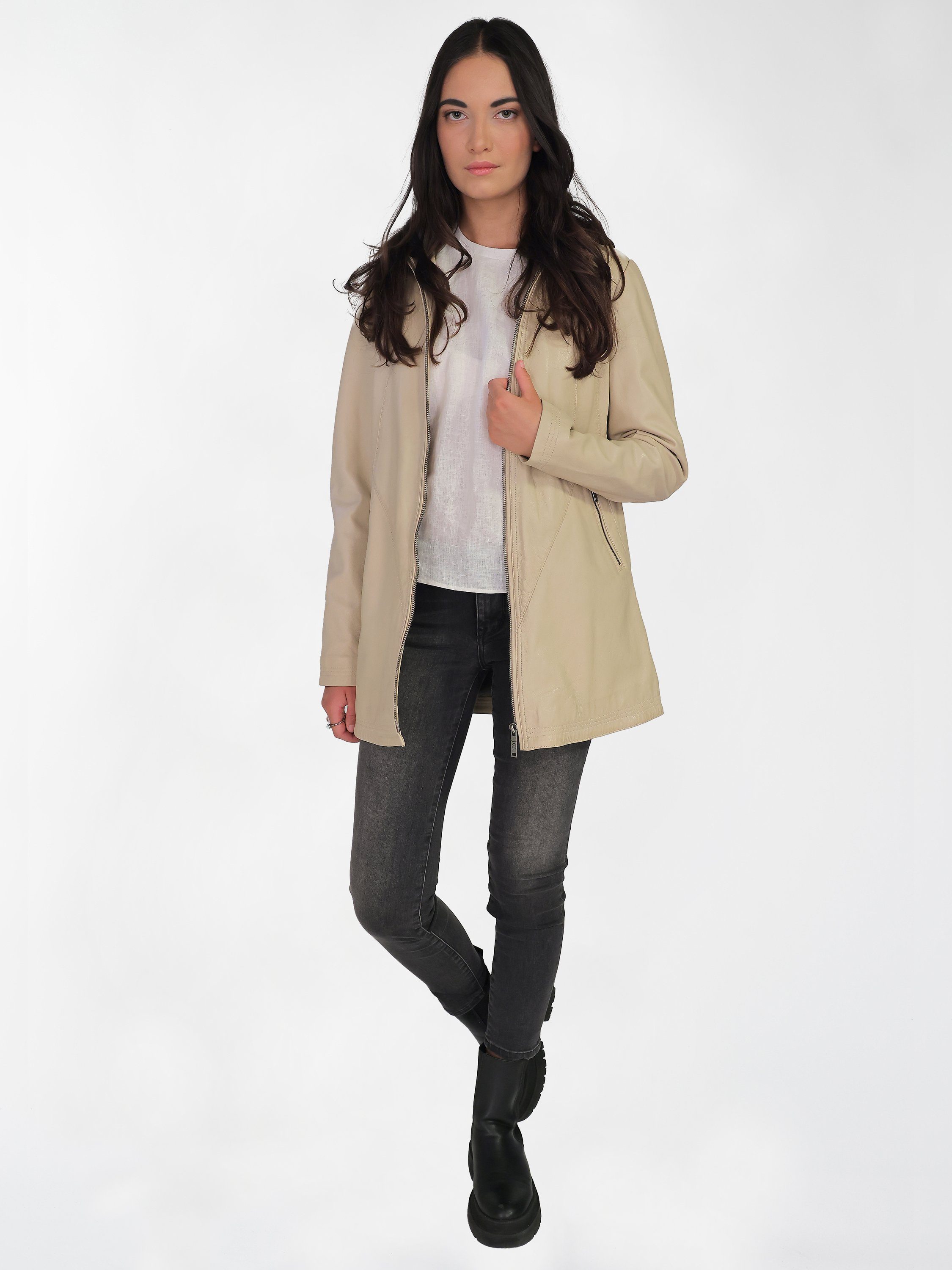 Lederjacke JCC beige 3102220 smoky