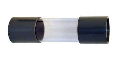 Cepex Wasserrohr Cepex 50 mm PVC Rohr transparent Schauglas mit Klebemuffen