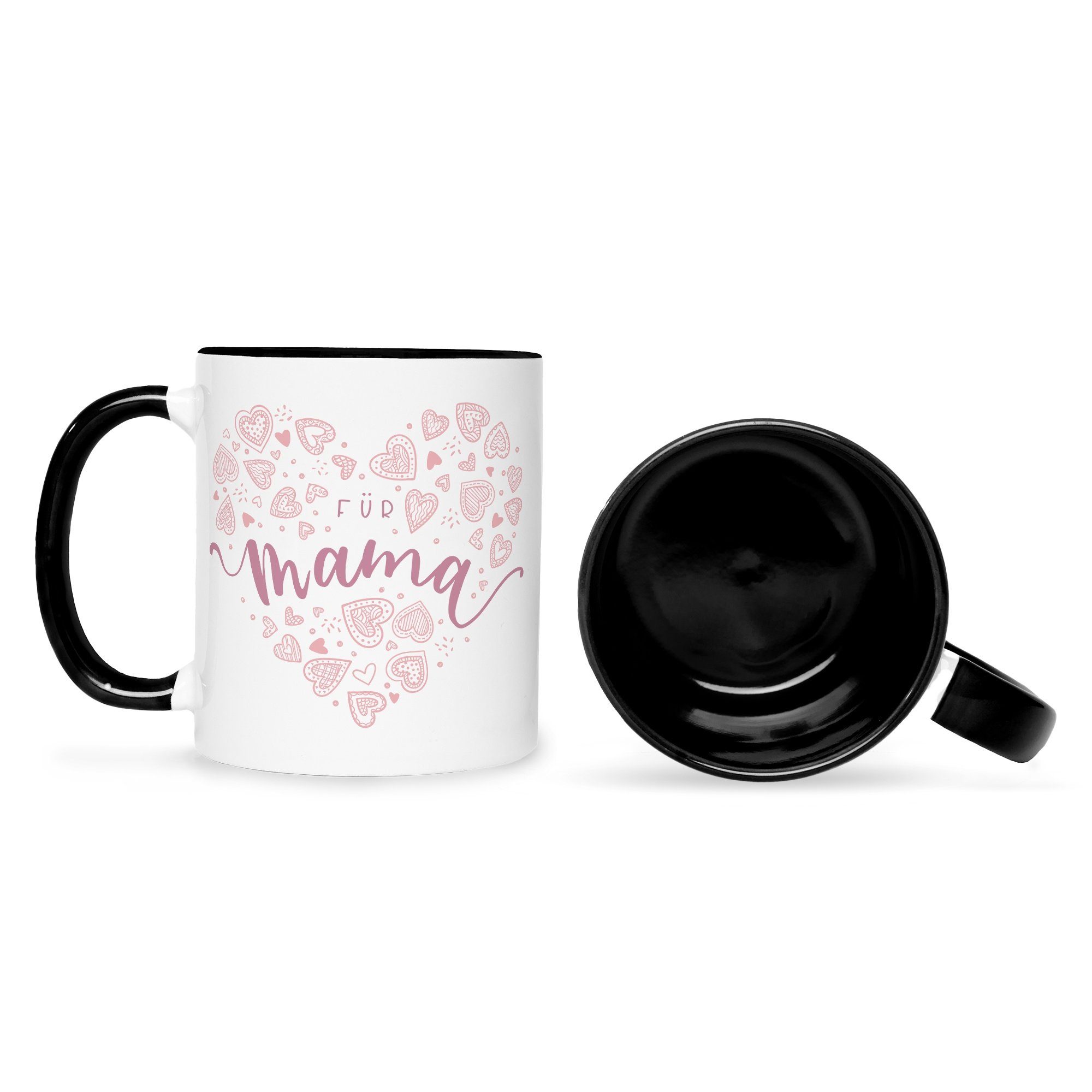 Weihnachten - Muttertag für GRAVURZEILE Sie Tasse Geburtstag - zum Geschenke Bedruckte Mama - für - für Mama Für Spruch mit Frauen Schwarz Weiß Valentinstag Herzliche Tasse Geschenk