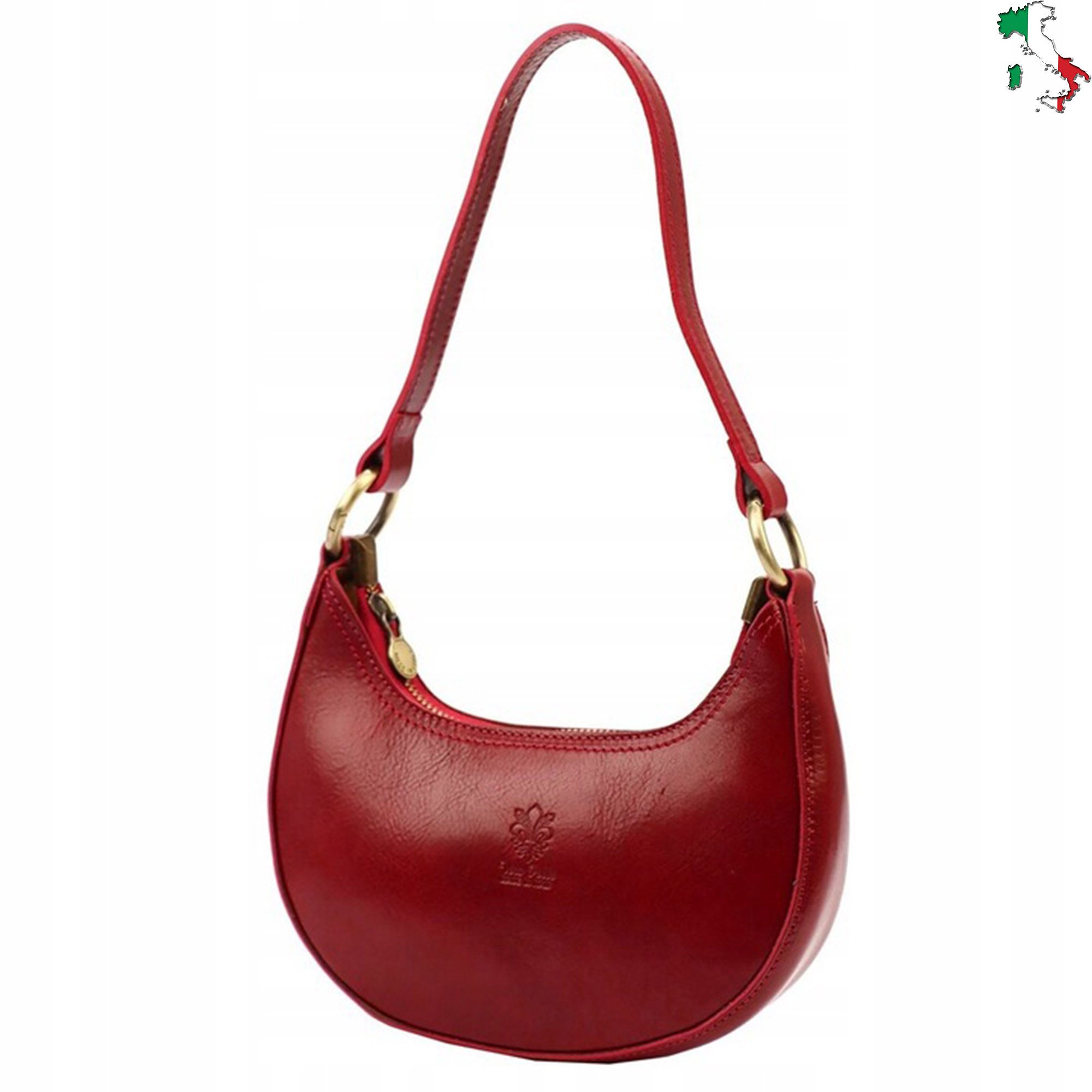 Handtasche Modische Damen-Achseltasche made in Italy, aus Lackleder, Handtasche