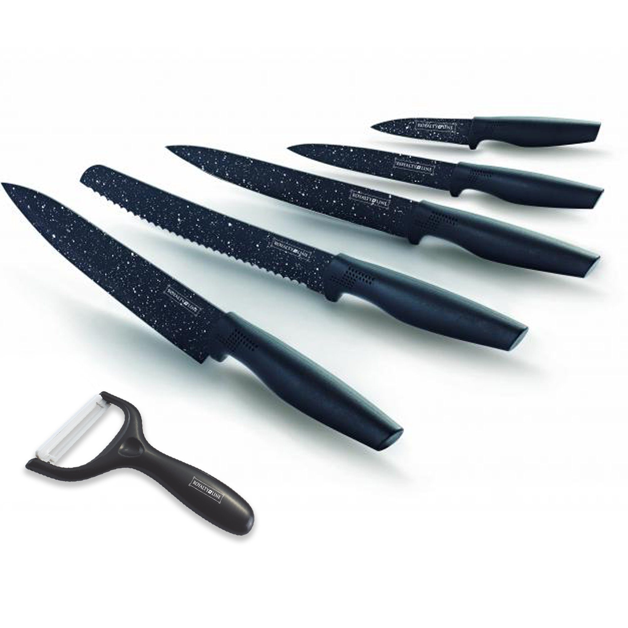 Royalty Line Ножи-Set Royalty Line RL-MB5: Antihaftbeschichtung Ножи-Set 5PCS Schwarz