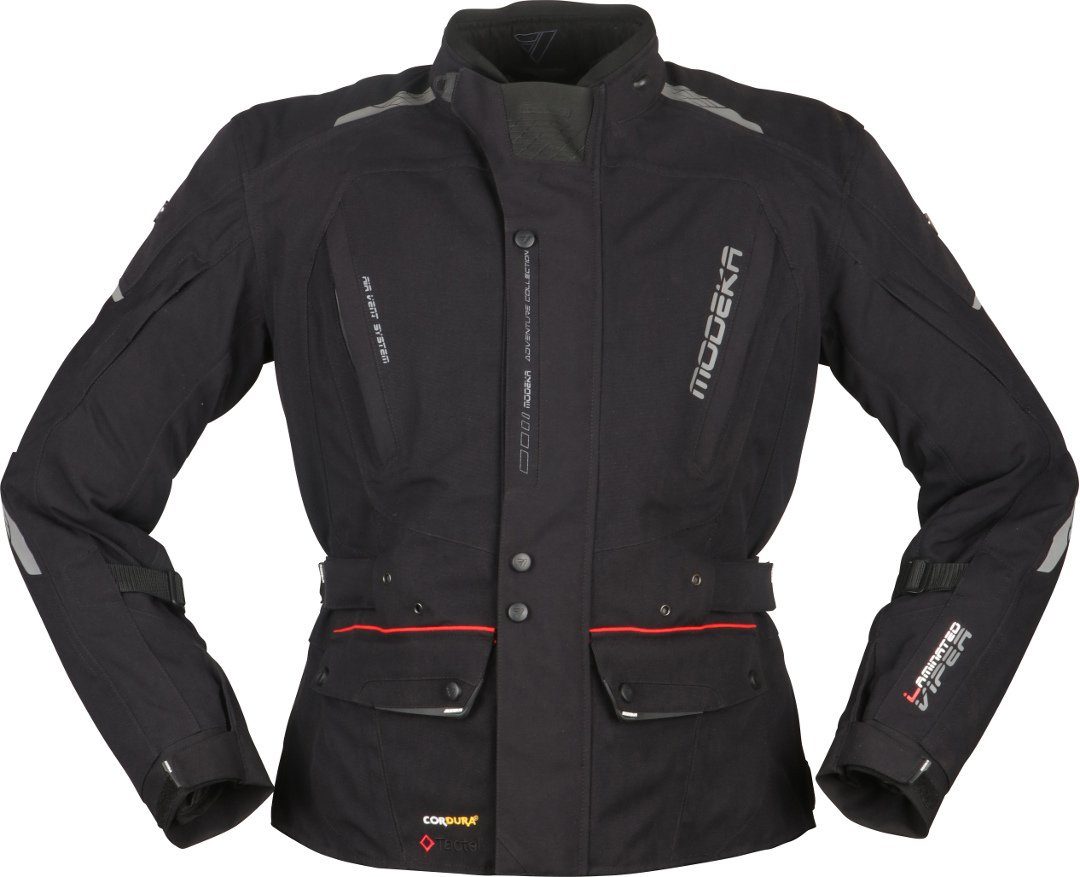Modeka Motorradjacke Viper LT Motorrad Textiljacke 3-Lagen-Laminat,Rückenprotektor enthalten,perforiert,herausnehmba