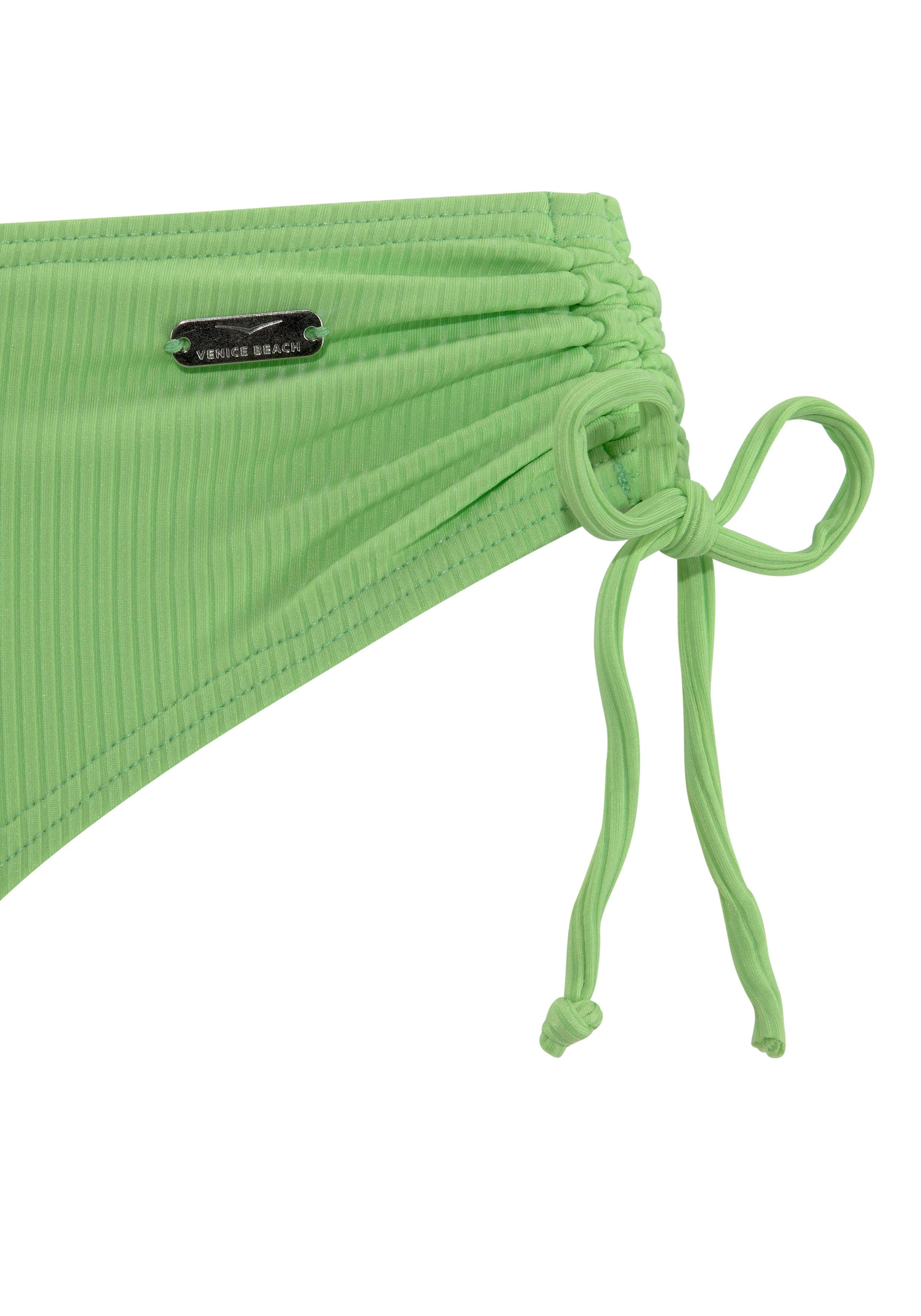 Venice Beach Bikini-Hose Lucky aus gerippter Strukturware