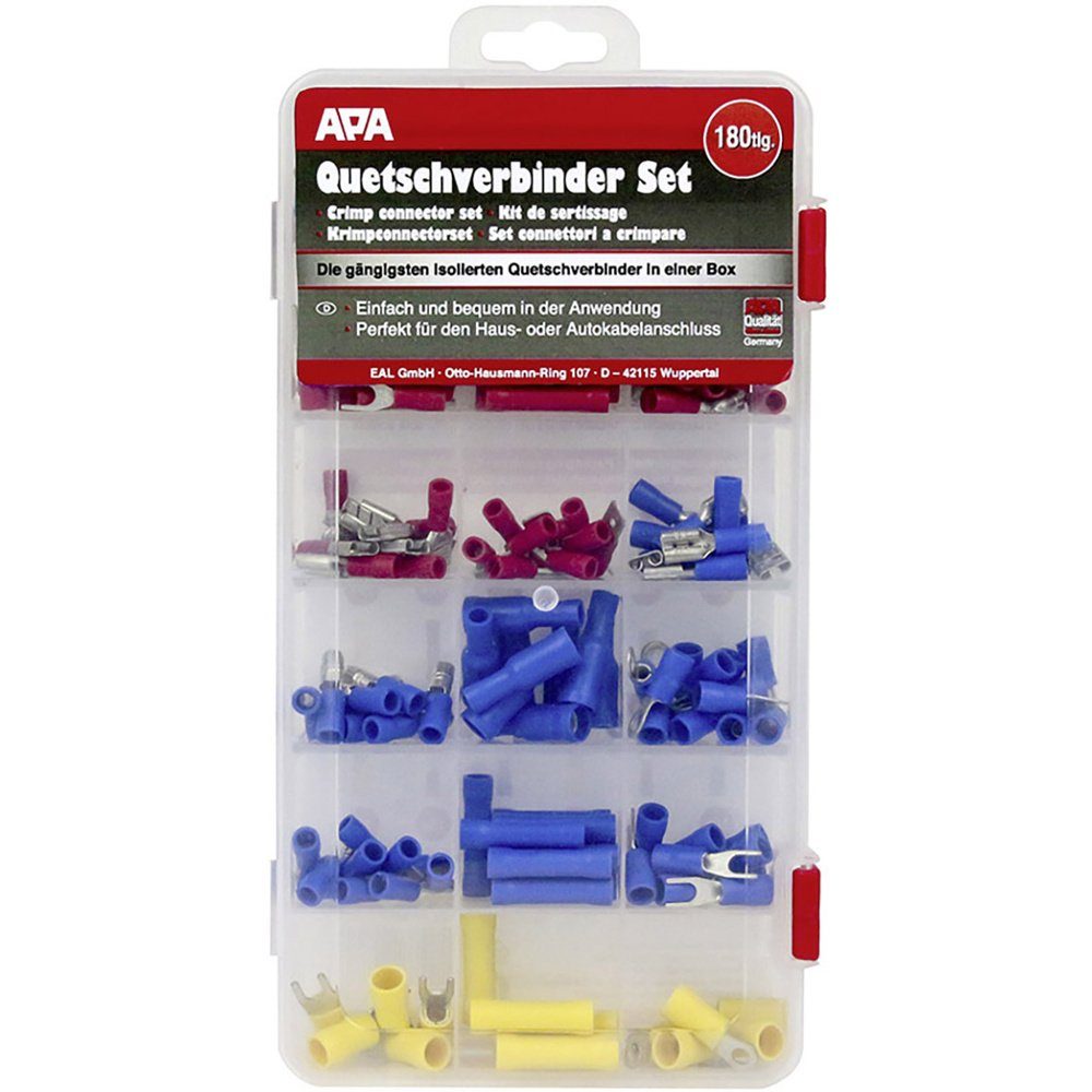 Thumbnail - APA Ringkabelschuh APA 29104 Quetschverbinder-Sortiment 0.25 mm² 6.6 mm² 1 St., Set 180 tlg.