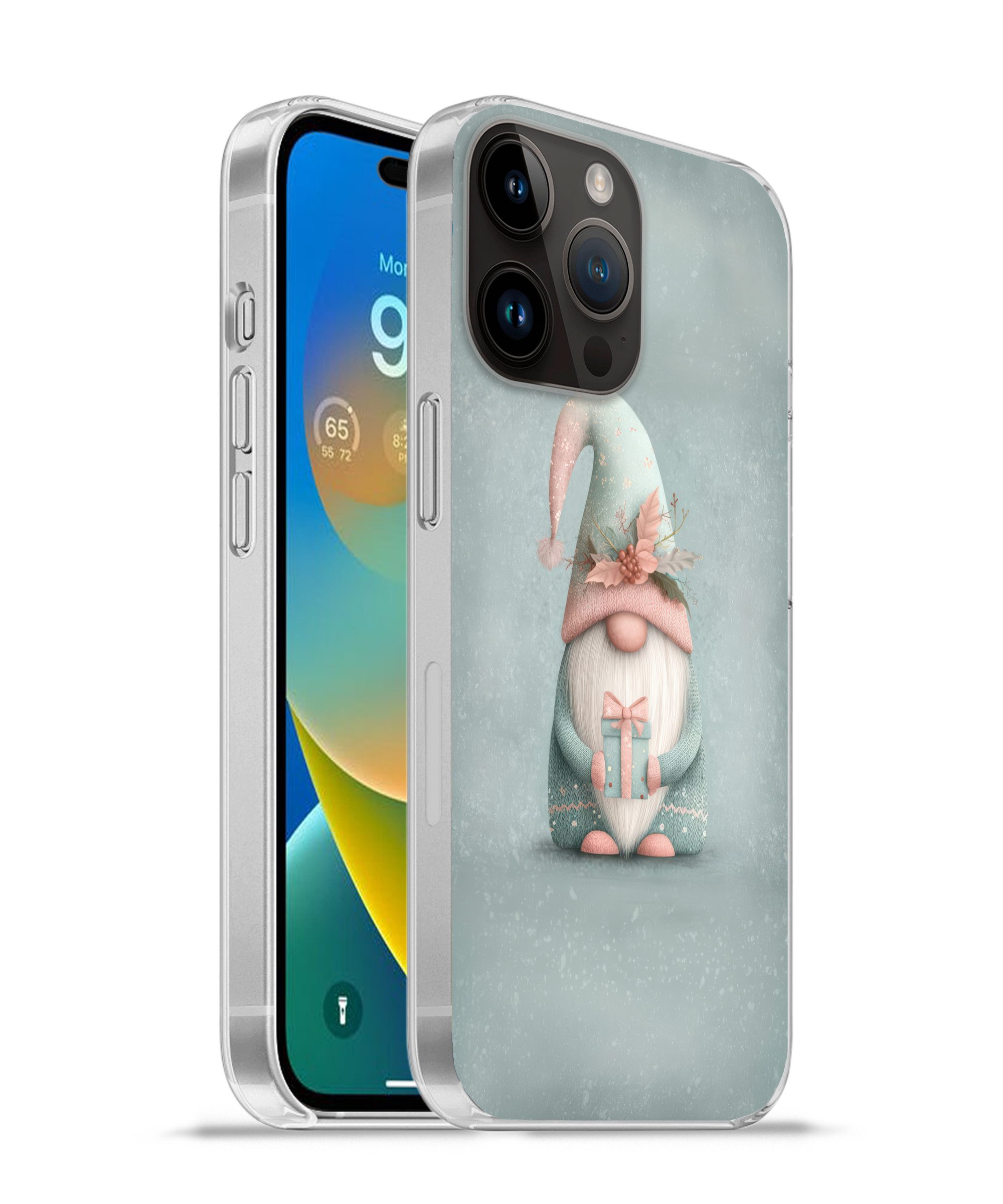MuchoWow Handyhülle für Apple iPhone 14 Pro Max Weihnachtszwerg - Geschenk - Grün, Smartphone-Bumper, Print, Handy Schutzhülle Dünn