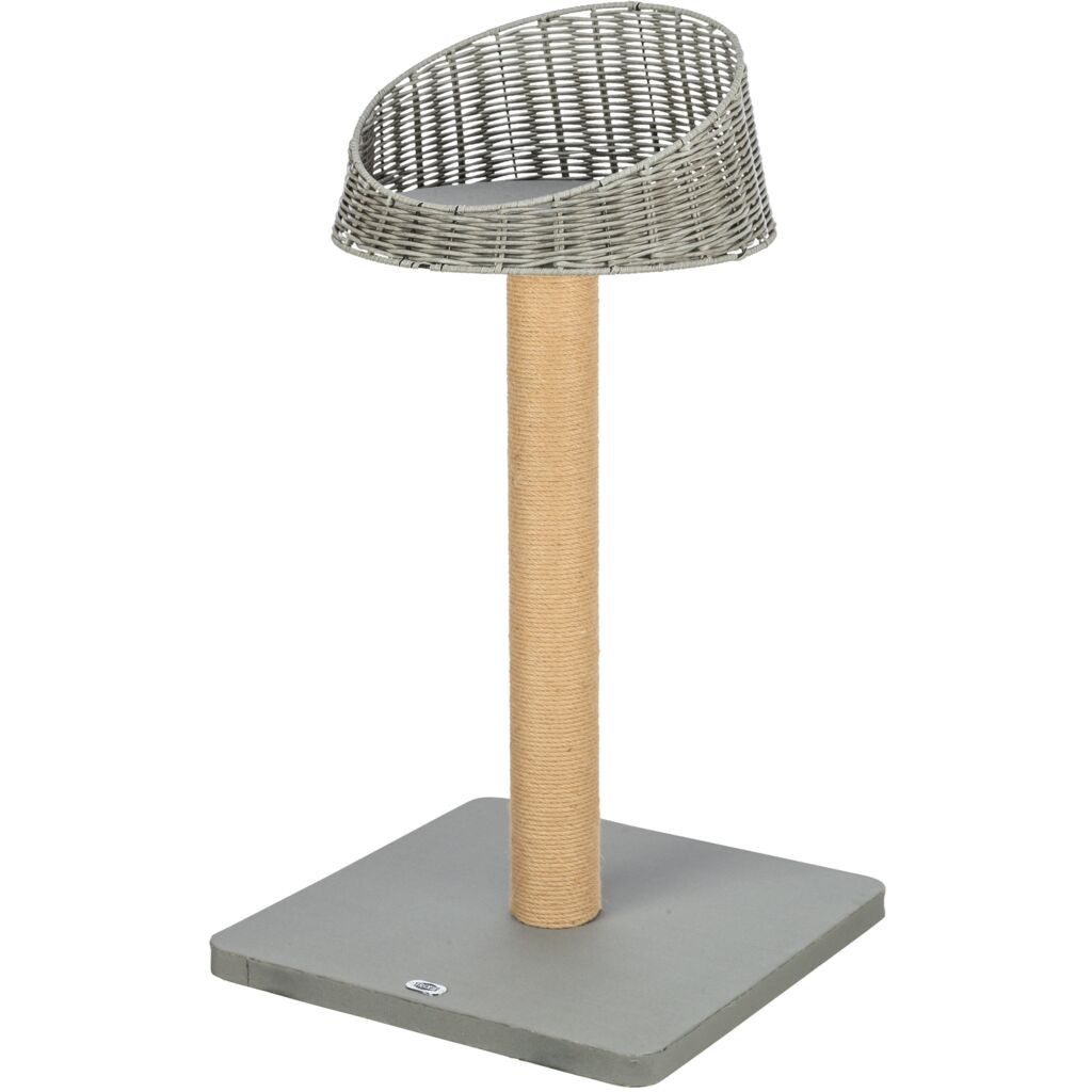 TRIXIE Kratzbaum Outdoor Kratzbaum Amalia aus Polyrattan - grau - 88 cm