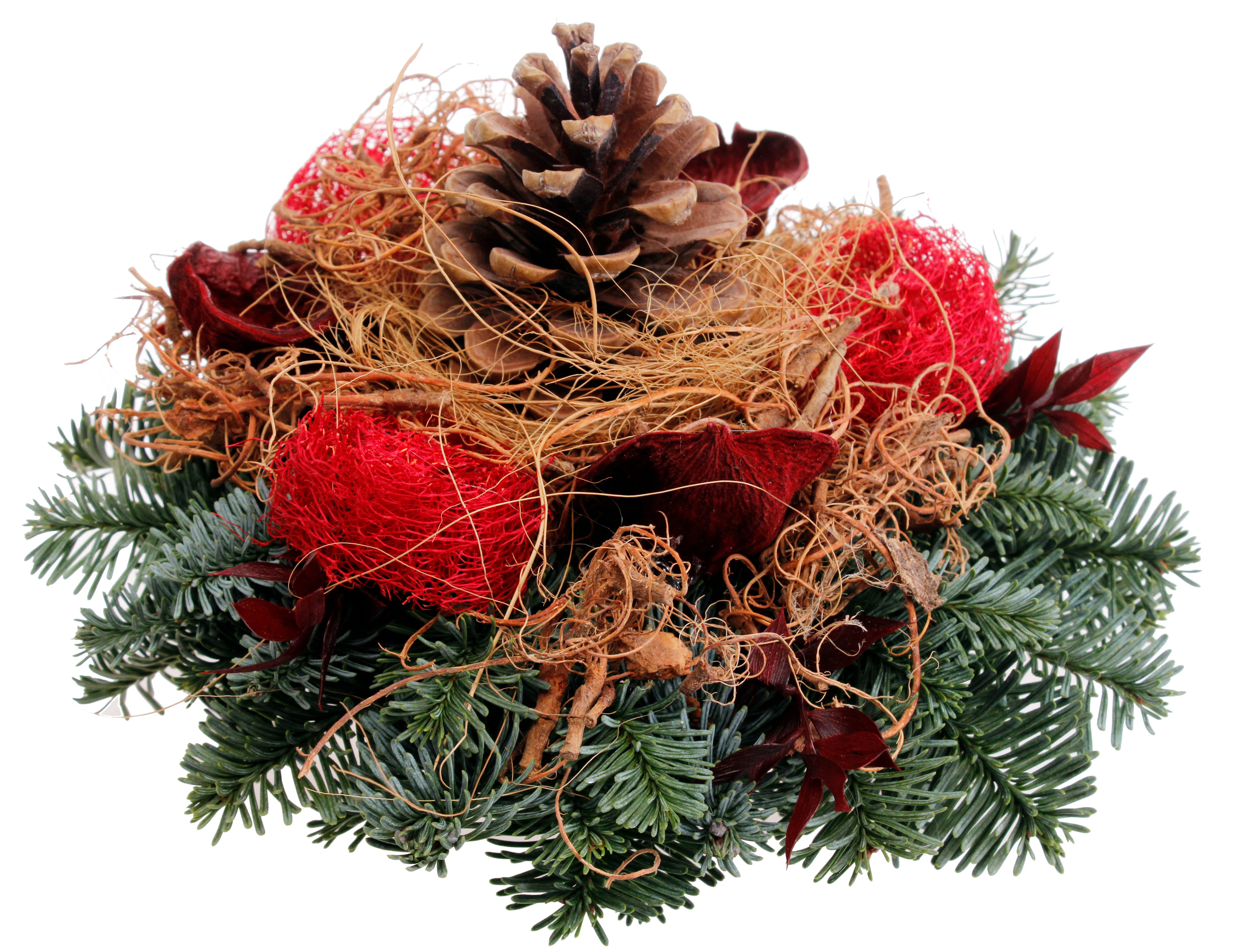 CreaFlor Home Dekokranz Rot, Durchmesser 20 cm