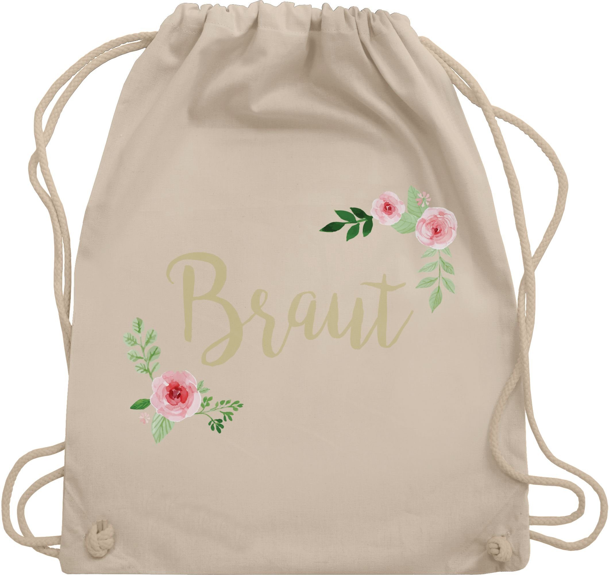 Turnbeutel Braut Blumen