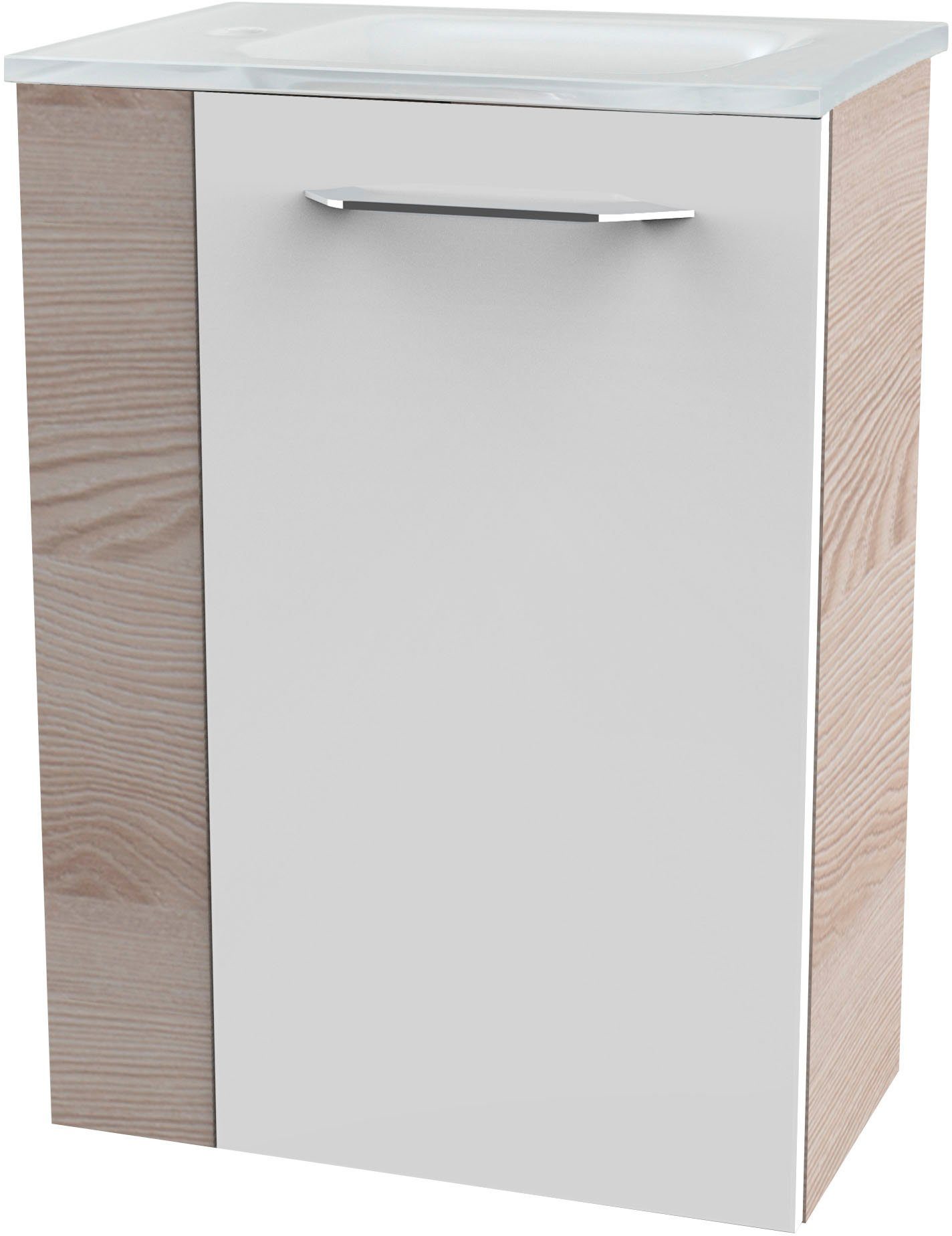 Braun/Weiß | Korpus: Hellbraun/Alaska-Esche-Optik