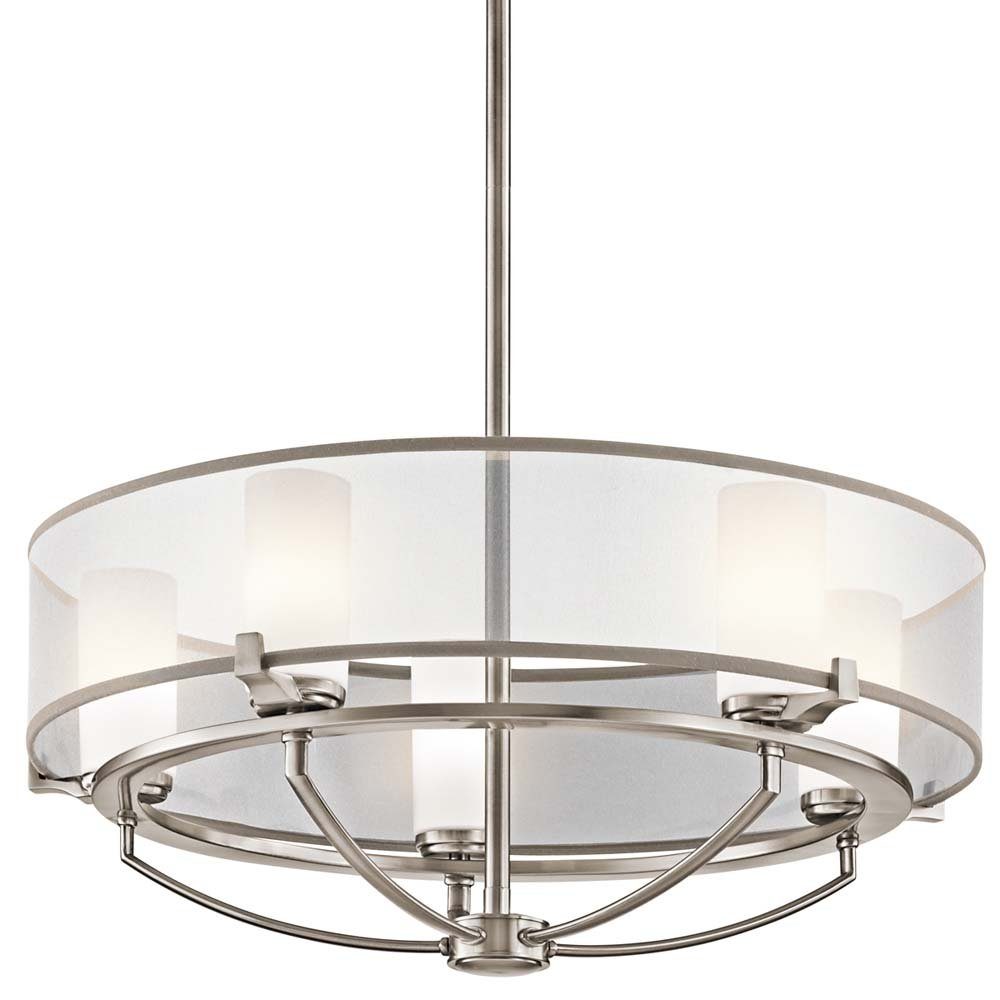 Elstead LIGHTING Kronleuchter, Leuchtmittel inklusive, Warmweiß, Kronleuchter Deckenlampe LED Lampe Esszimmerleuchte 5 Flammig Metall
