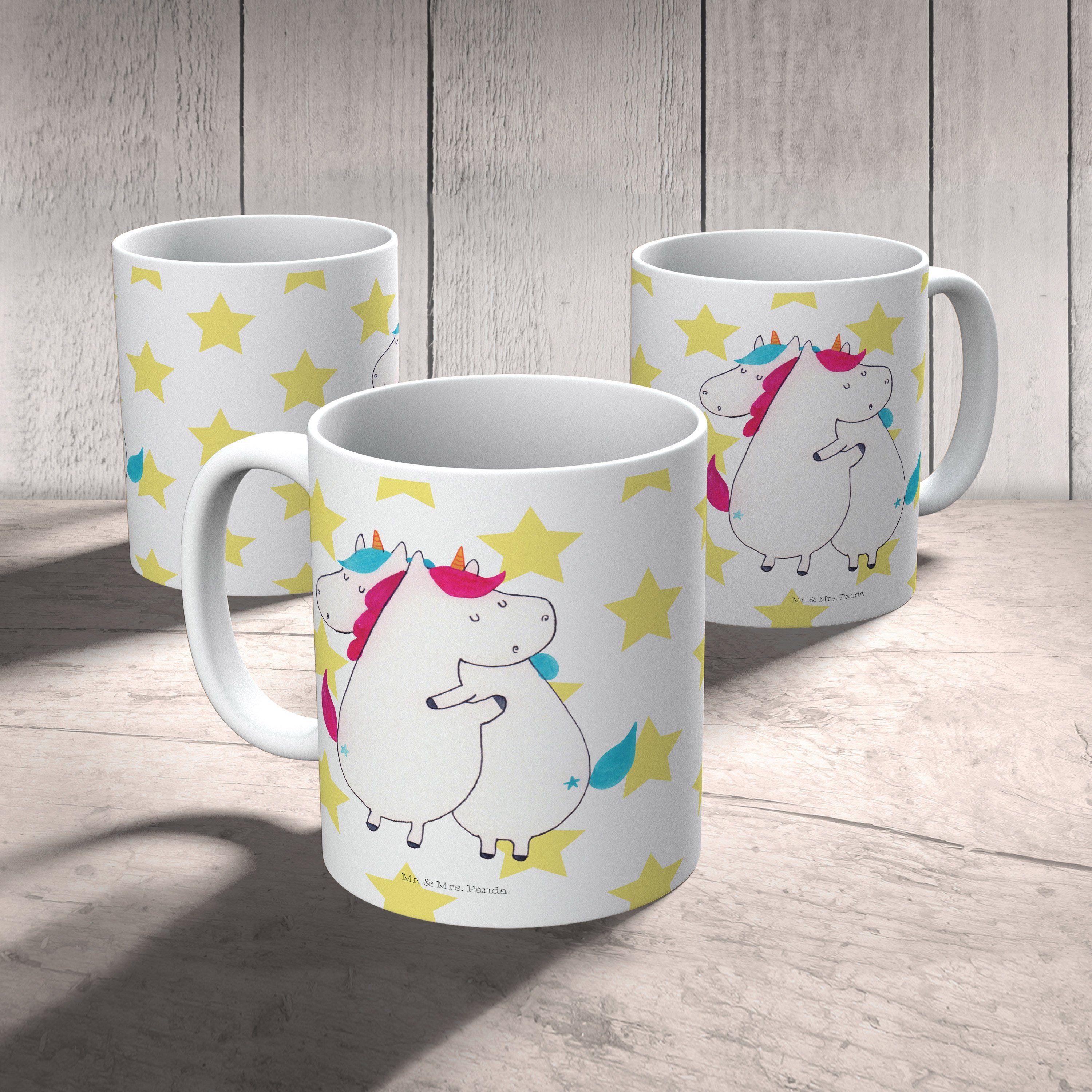 Keramik Unicorn, Geschenk, Panda Einhörner Tasse, & Sister, Tasse Mr. Einhorn, Weiß - Mrs. - Umarmen