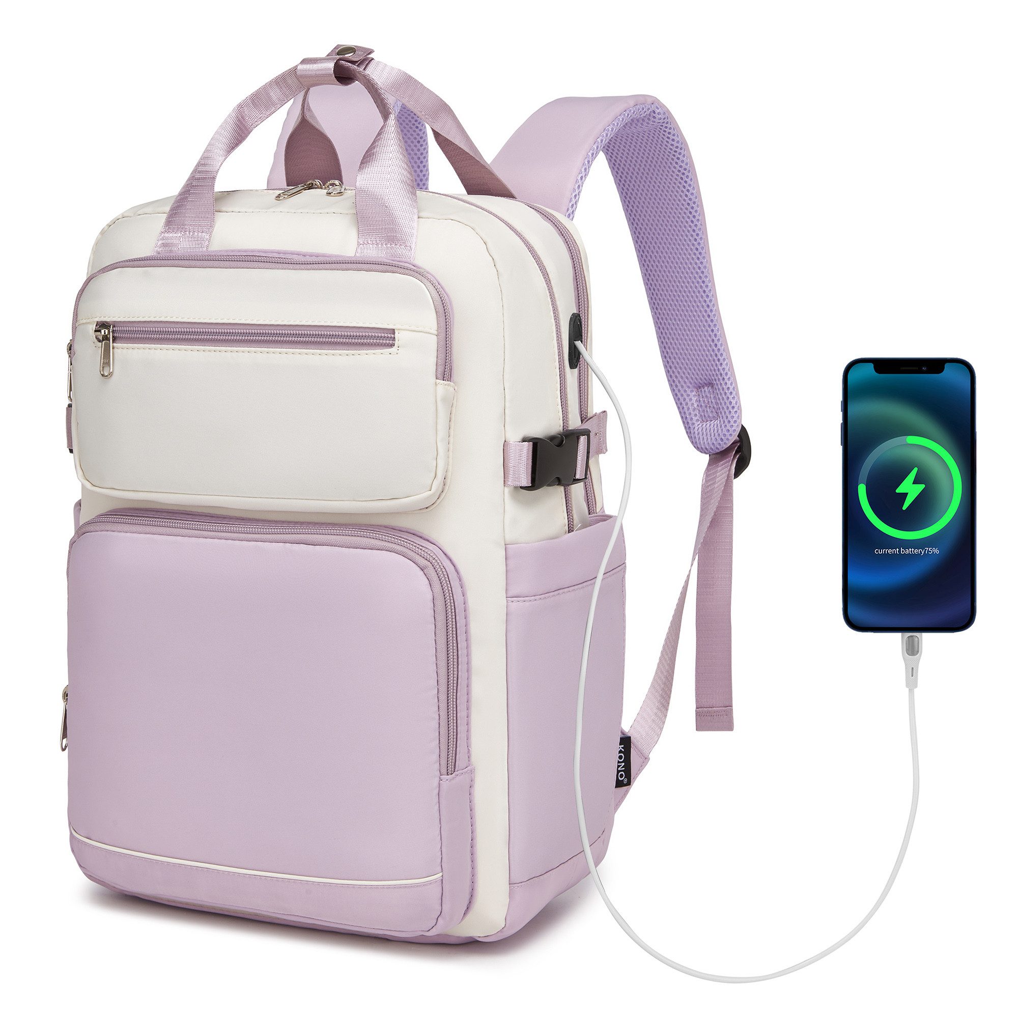 KONO Rucksack Ryanair Handgepäck 40x30x20 cm–20L Reiserucksack mit Laptopfach