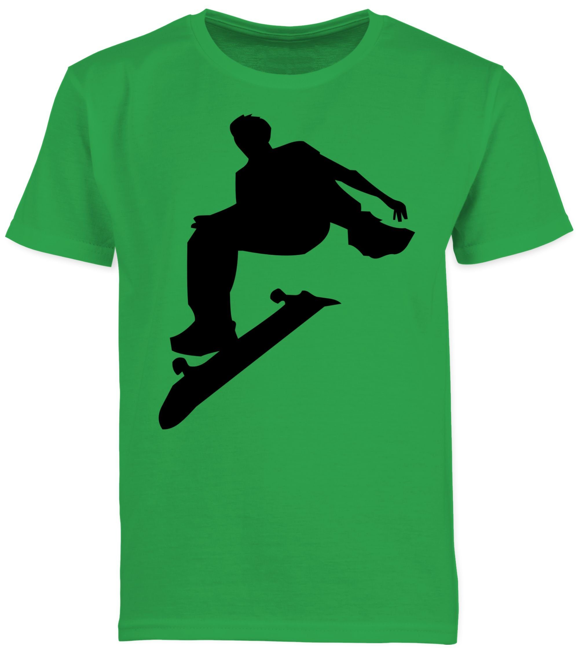 Shirtracer 1 Kinder Skater Grün T-Shirt Sport Kleidung