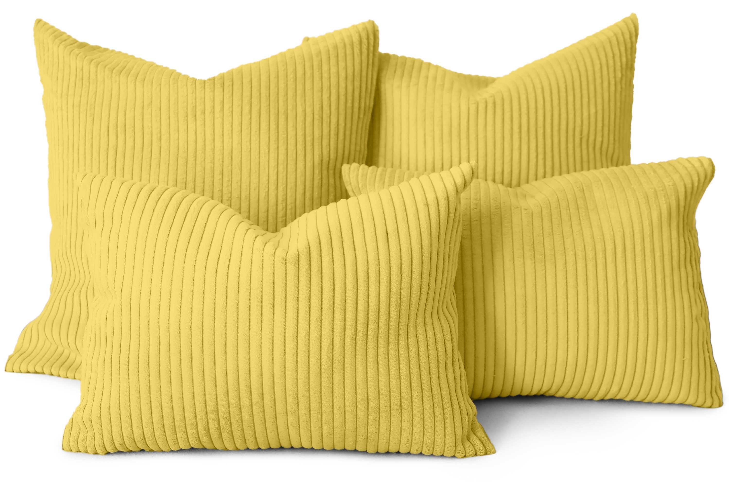 Amilian Dekokissen Sofakissen Cord-Optik 4er Set mit Füllung 2x 40x40 + 2x 35x45 cm, mit Füllung, Hotelverschluss, formstabil