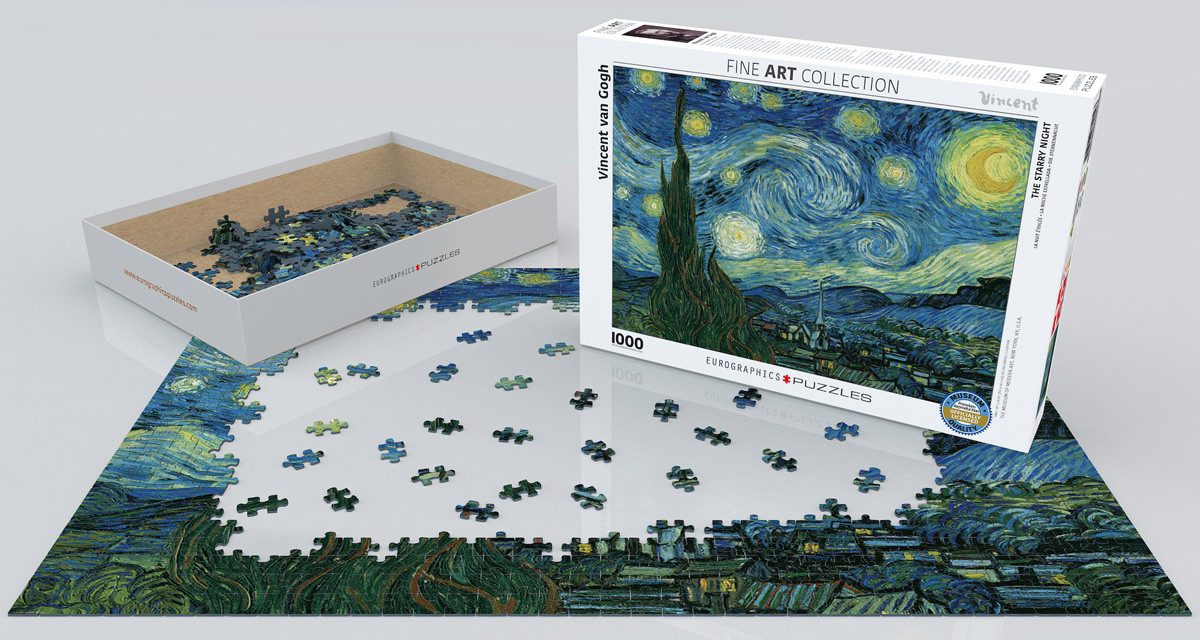 Puzzle 1000 Teile Puzzle - Puzzle - Vincent van Gogh - Sternennacht, Puzzleteile
