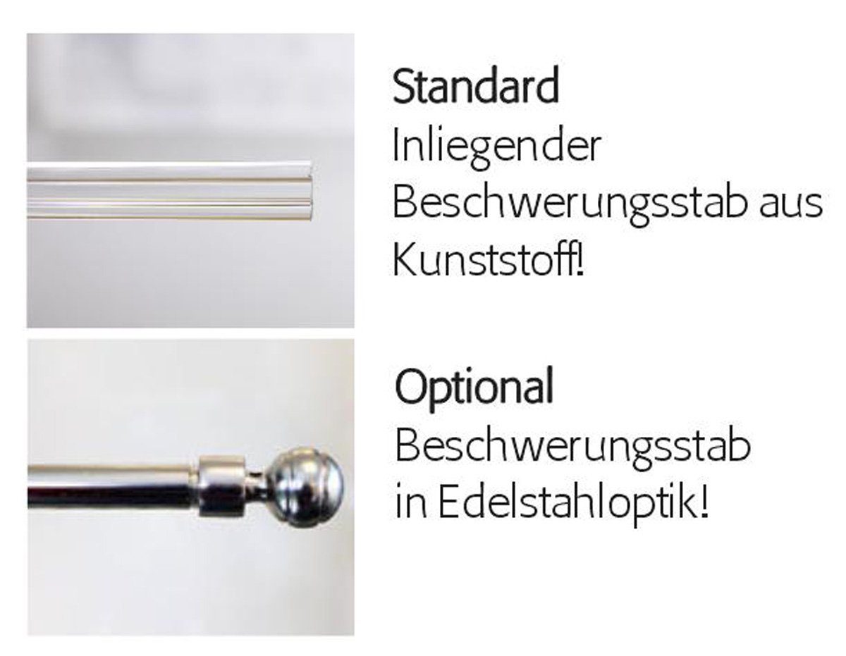 Weihnachtskristall Xtra mit Beschwerung, Scheibenhänger - Scheibengardine gardinen-for-life transparent,