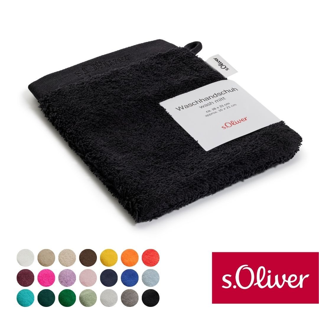 s.Oliver Waschhandschuh s.Oliver, Premium Qualität, 600 gr/m², auch als Sets erhältlich, Walkfrottier (1-St), große Farbauswahl, auch als Duschtuch, Handtuch, Gästetuch