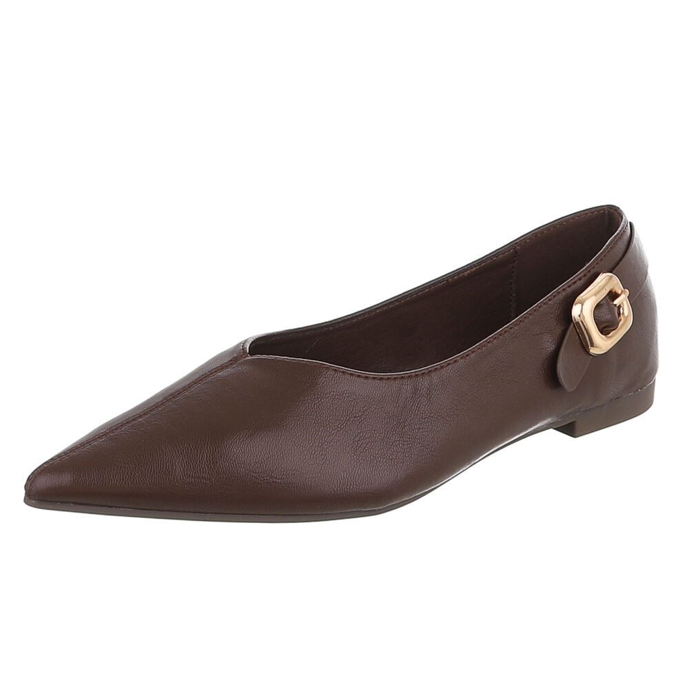 Damen Ballerina mit Zierdetail und spitzer Form Pumps