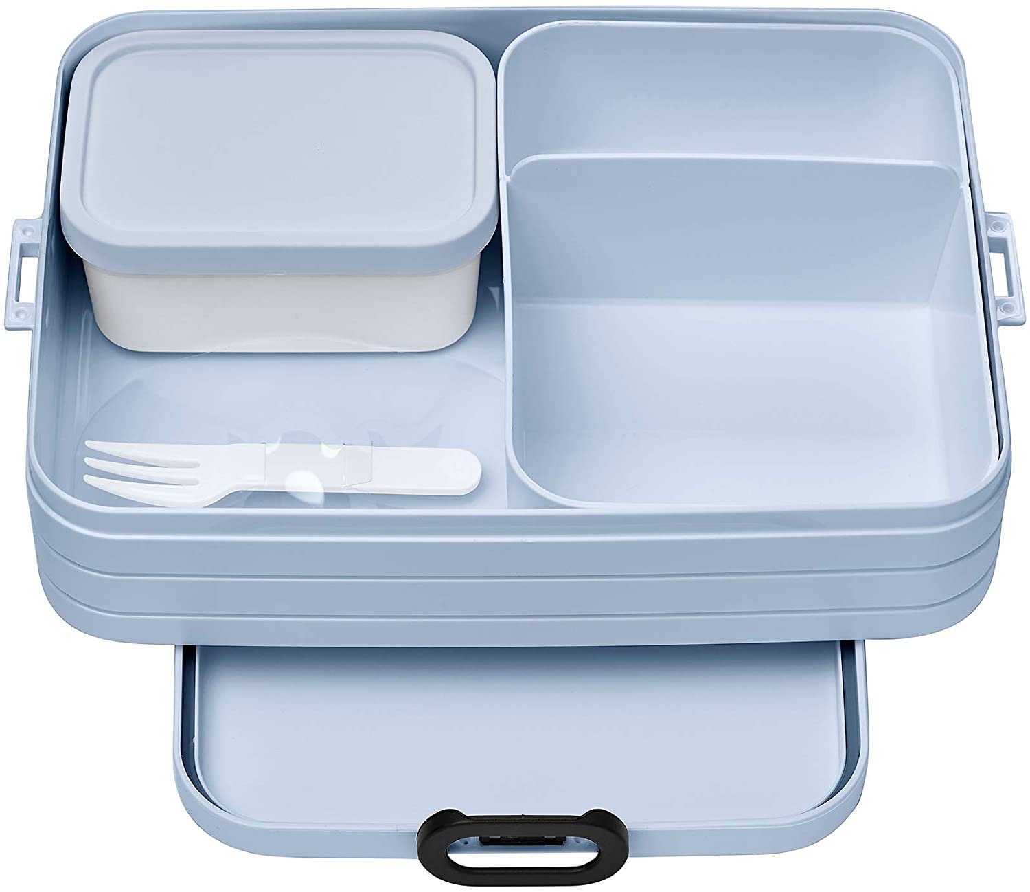 Mepal Lunchbox Bento-Lunchbox Take A Break, 1500 ml, bis zu 8 Butterbrote, Polypropylen, Mit Fächern, Old Nordic Blue, große Brotdose