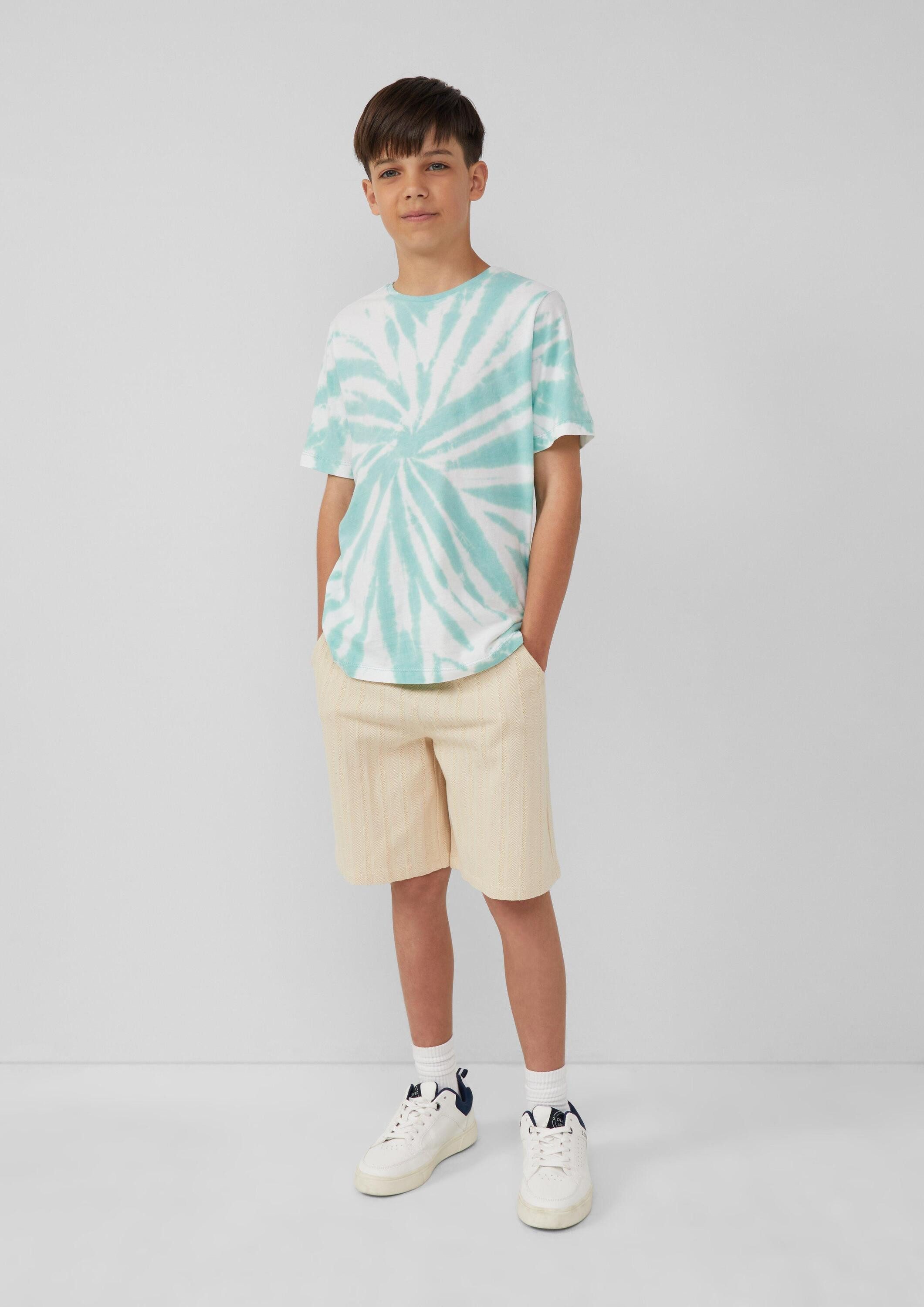 s.Oliver Kurzarmshirt T-Shirt Batik-T-Shirt aus Jersey