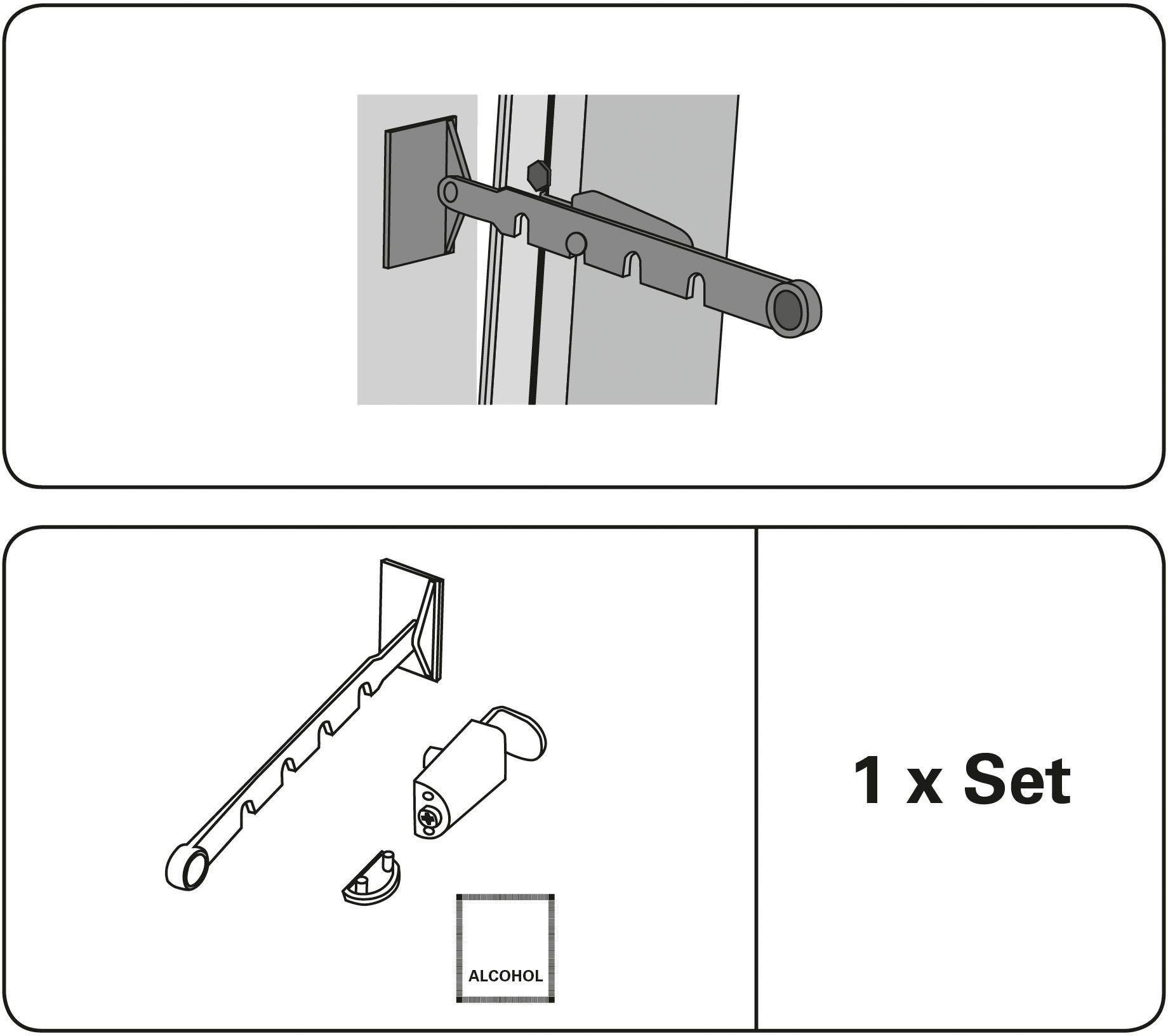 GARDINIA Feststeller für Kippfenster, (Set, 1-St), zur individuellen Einstellung