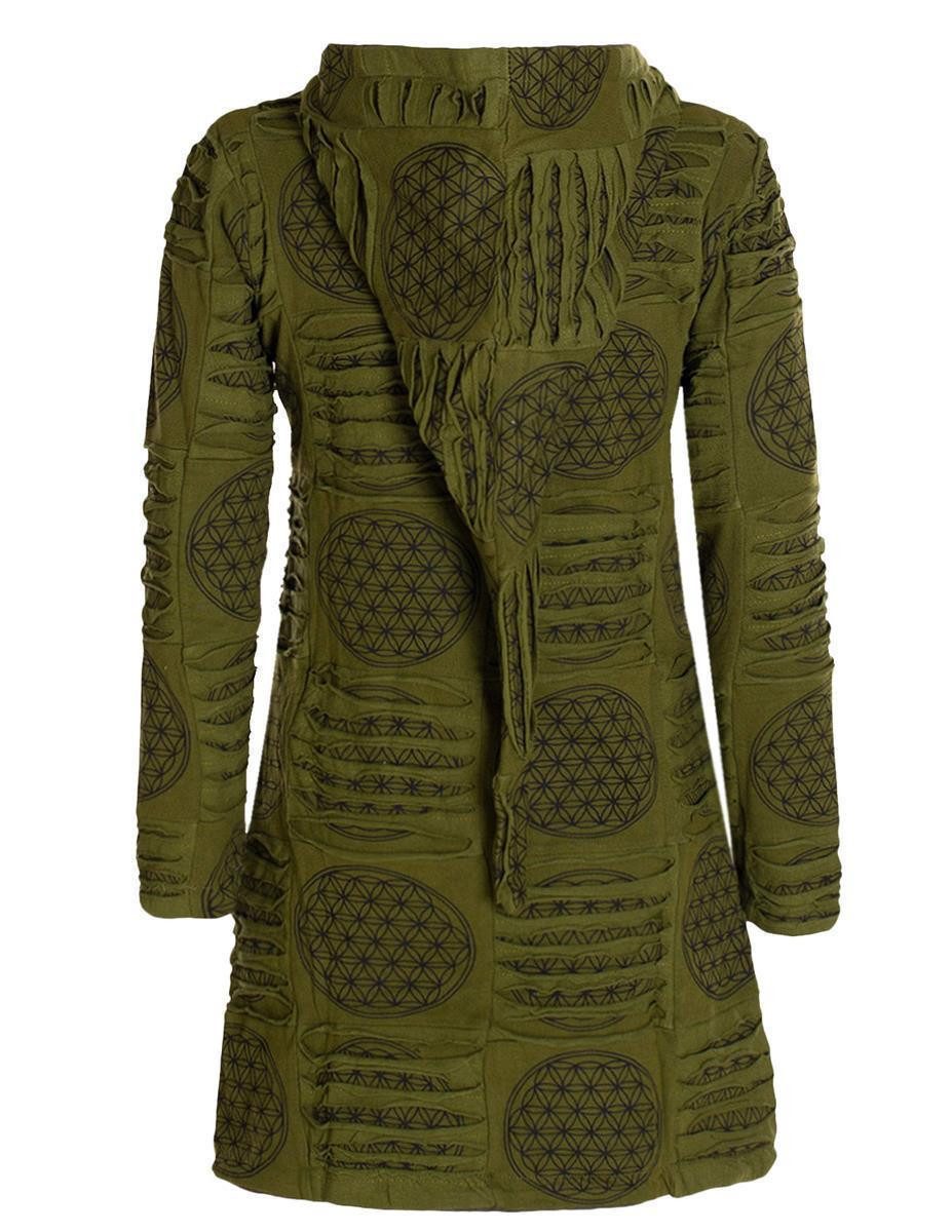 Vishes Kurzmantel Damen lange warme Jacke Hippiemantel Zipfel Kapuzenmantel günstig online kaufen