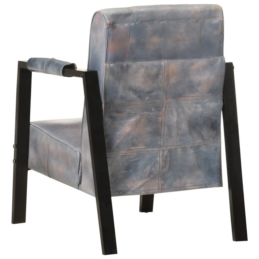 Grau 60x80x87 furnicato Sessel Ziegenleder Echtes cm
